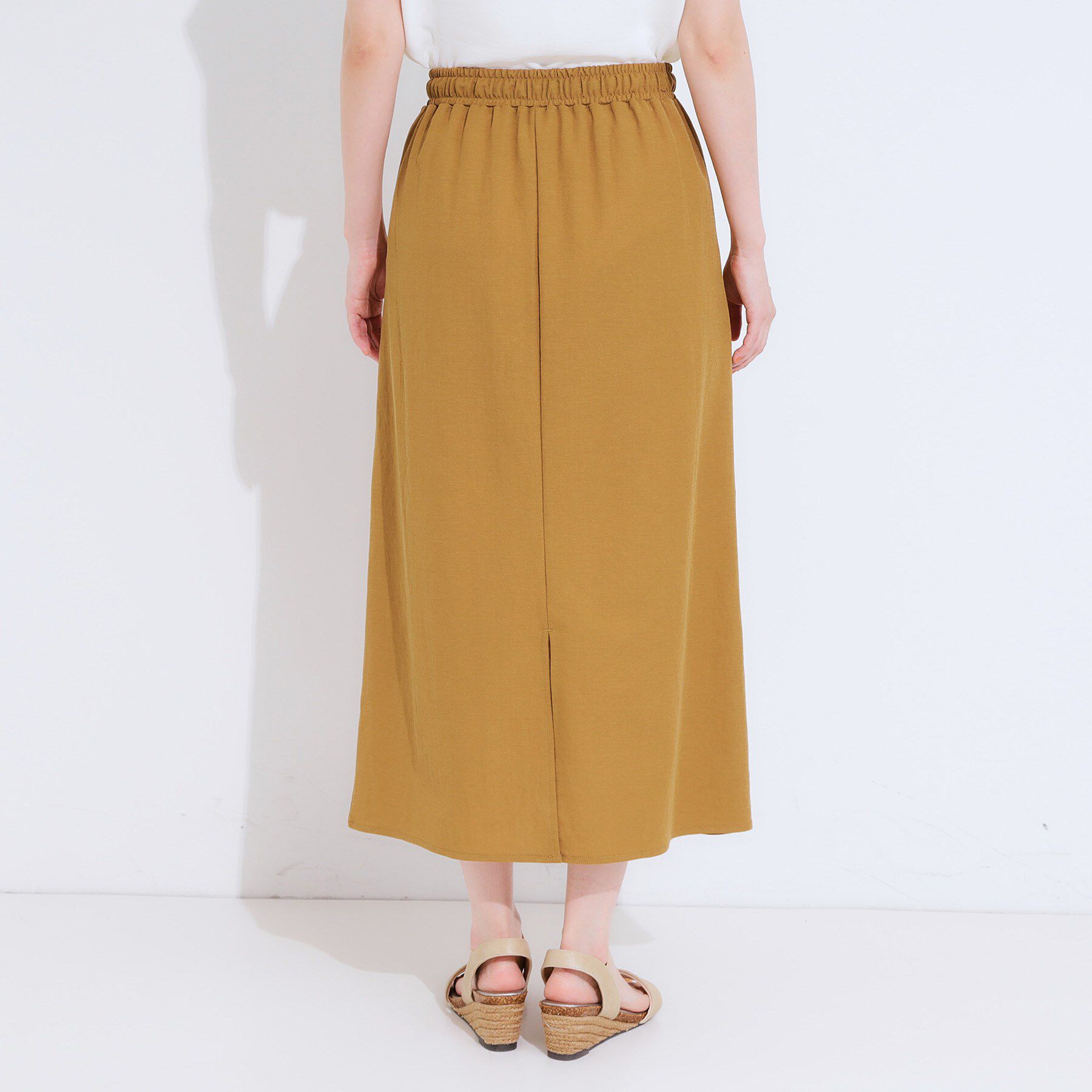 SHOO･LA･RUE「【セットアップ可/ひんやり】大人カジュアルに ベイカー風デザインスカート」|スカート|