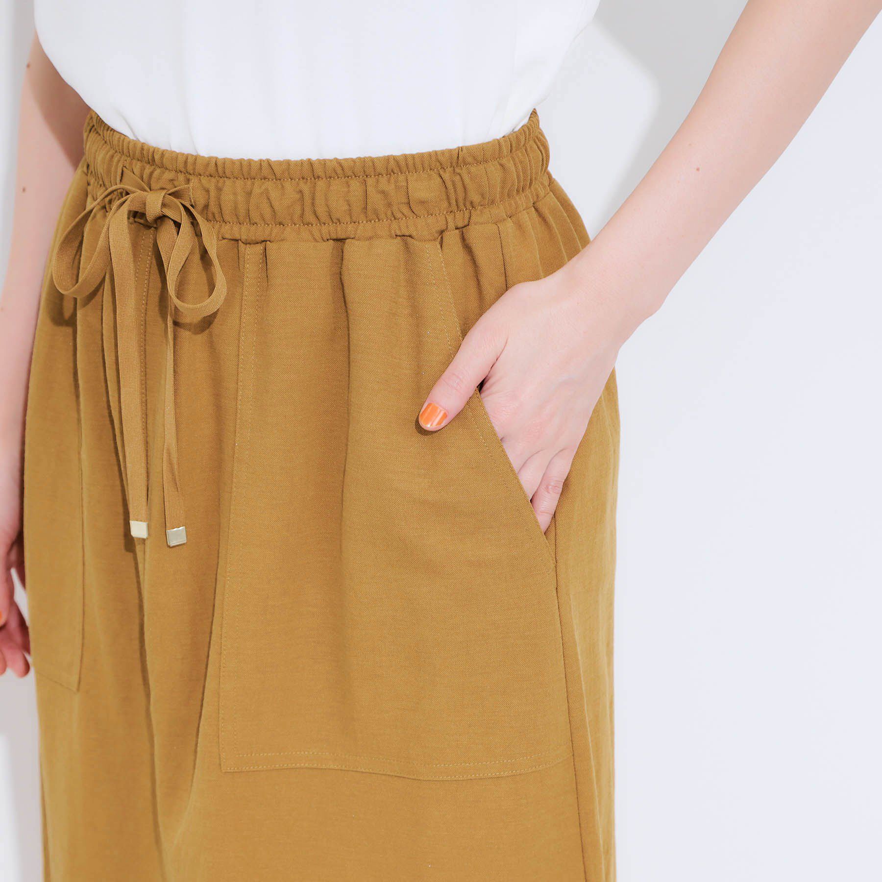 SHOO･LA･RUE「【セットアップ可/ひんやり】大人カジュアルに ベイカー風デザインスカート」|スカート|