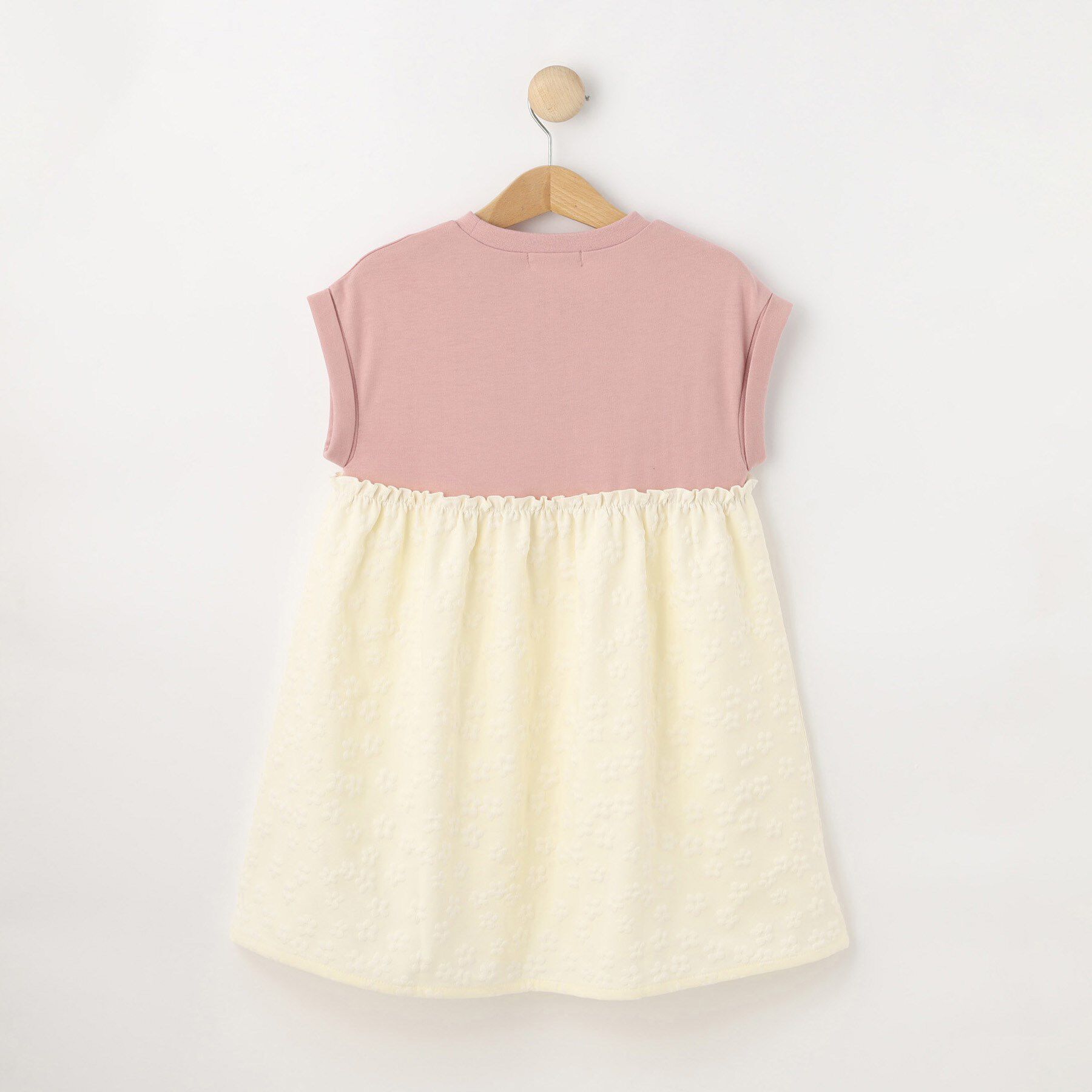 SHOO･LA･RUE「【100-120cm】フラワージャガードドッキングワンピース」|ワンピース|