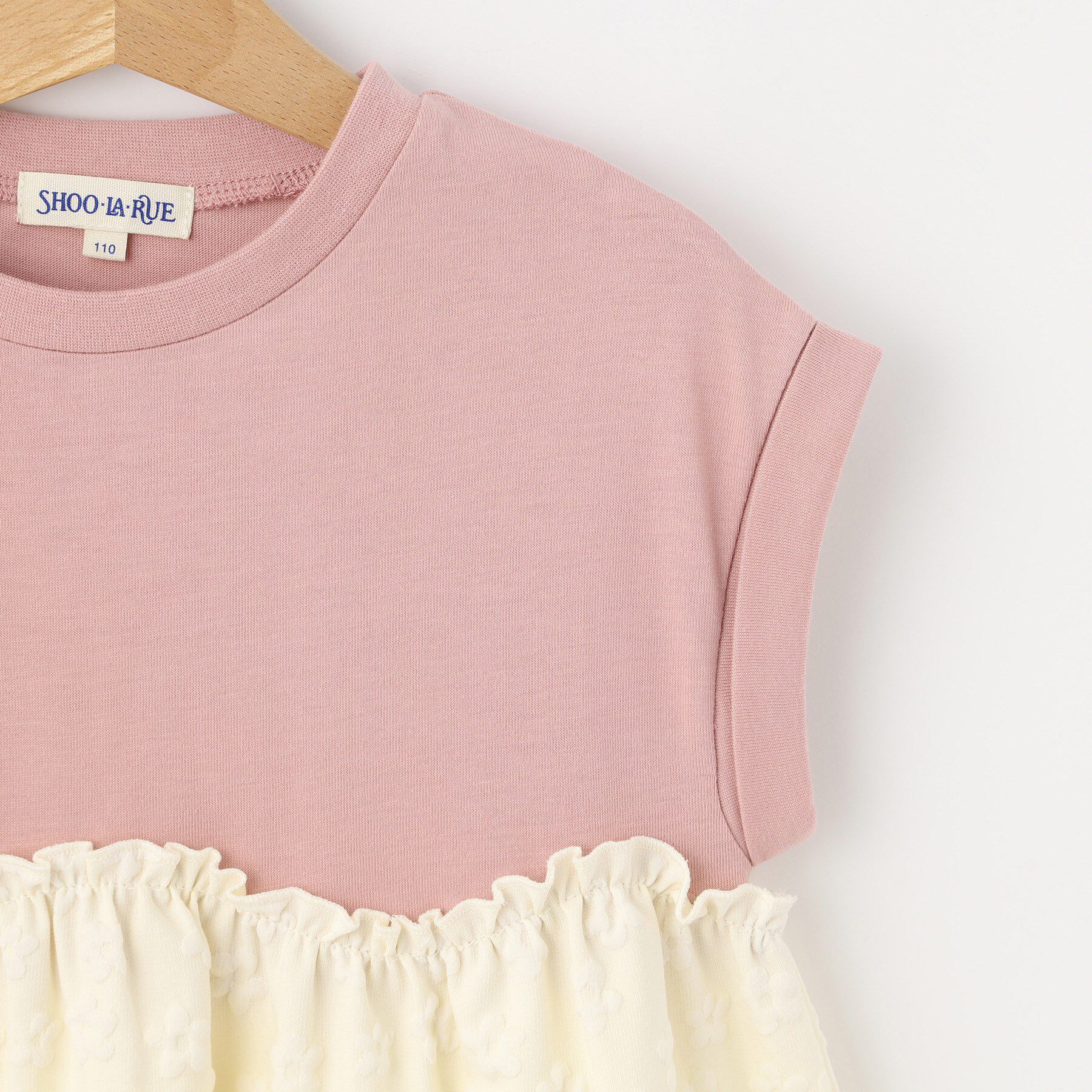 SHOO･LA･RUE「【100-120cm】フラワージャガードドッキングワンピース」|ワンピース|