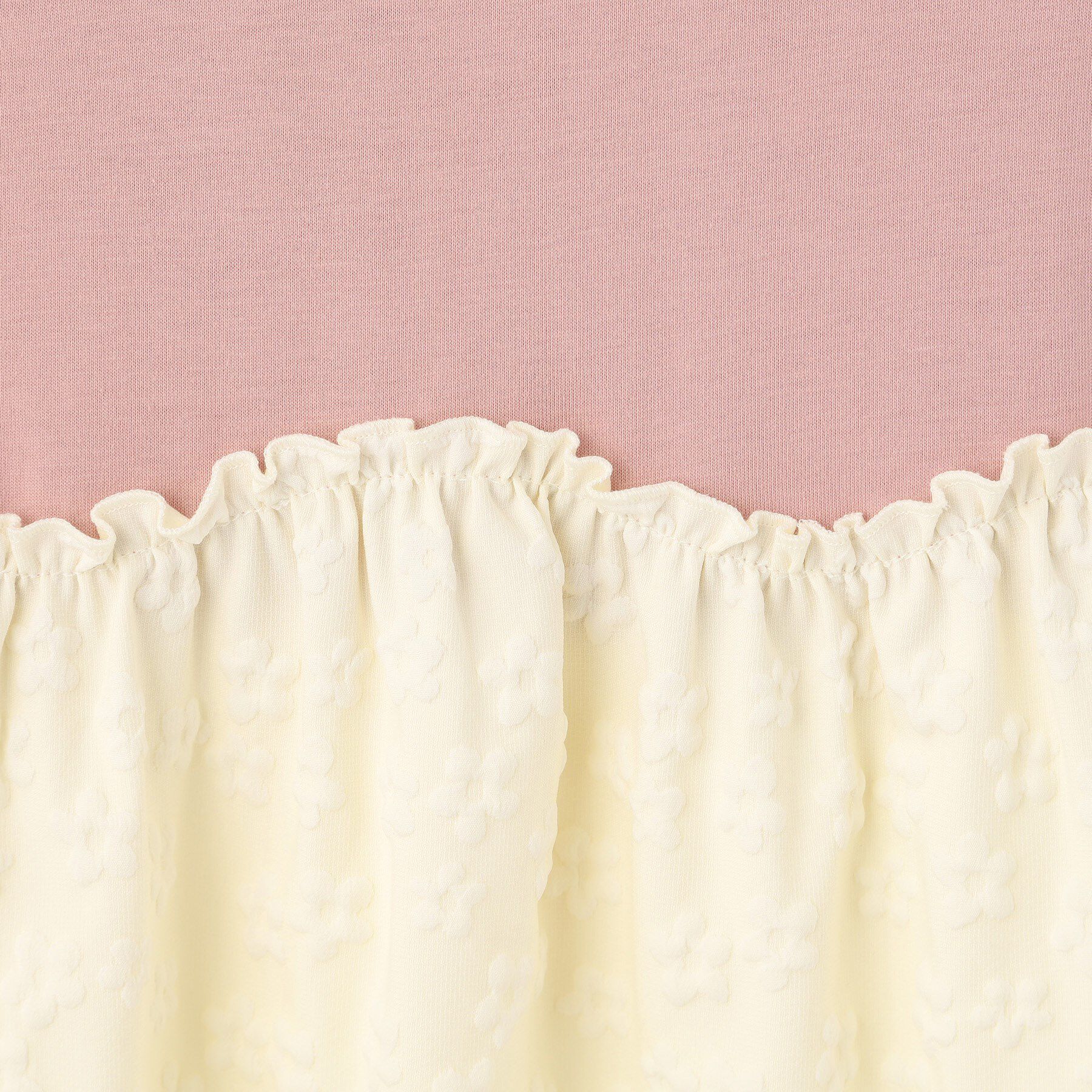 SHOO･LA･RUE「【100-120cm】フラワージャガードドッキングワンピース」|ワンピース|