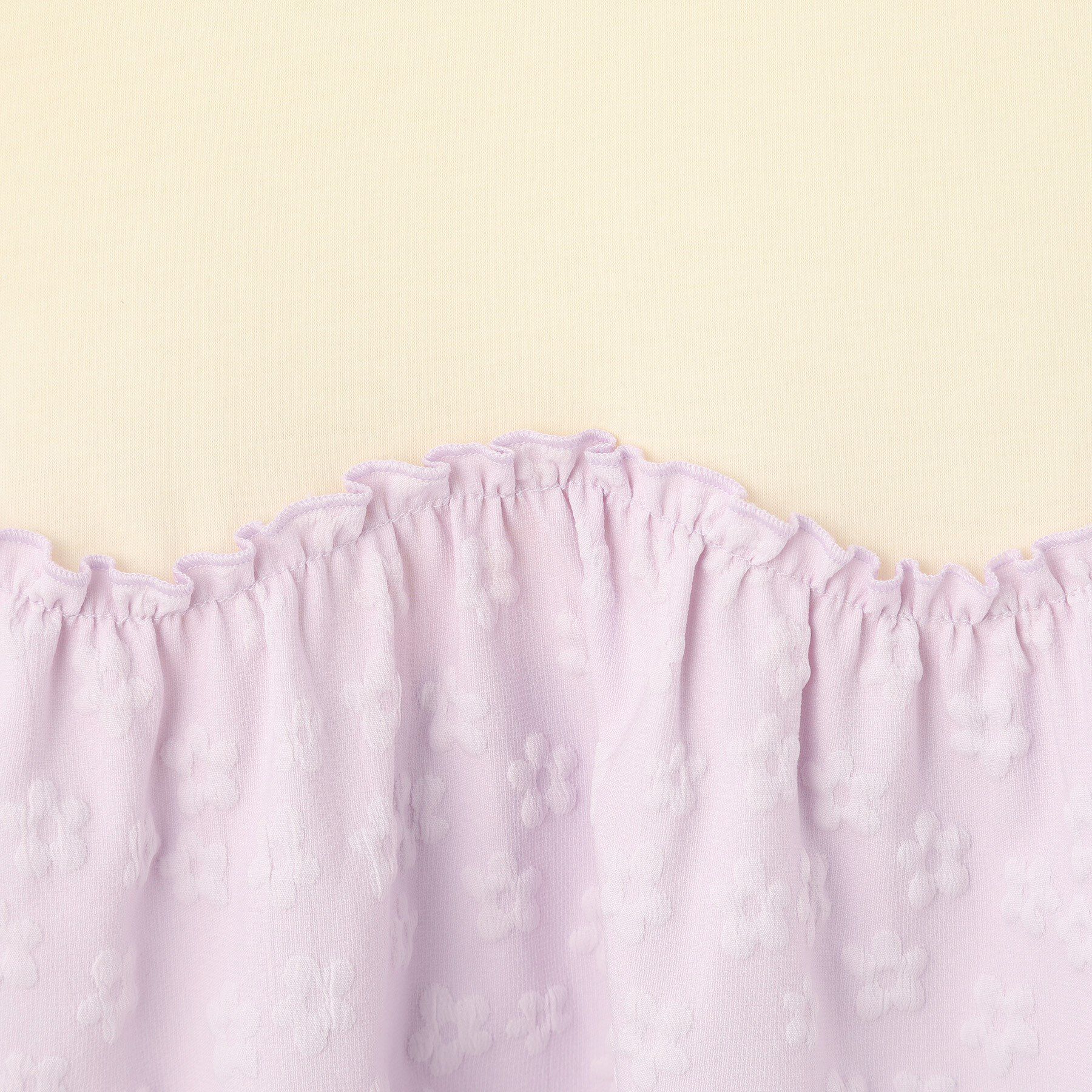 SHOO･LA･RUE「【100-120cm】フラワージャガードドッキングワンピース」|ワンピース|