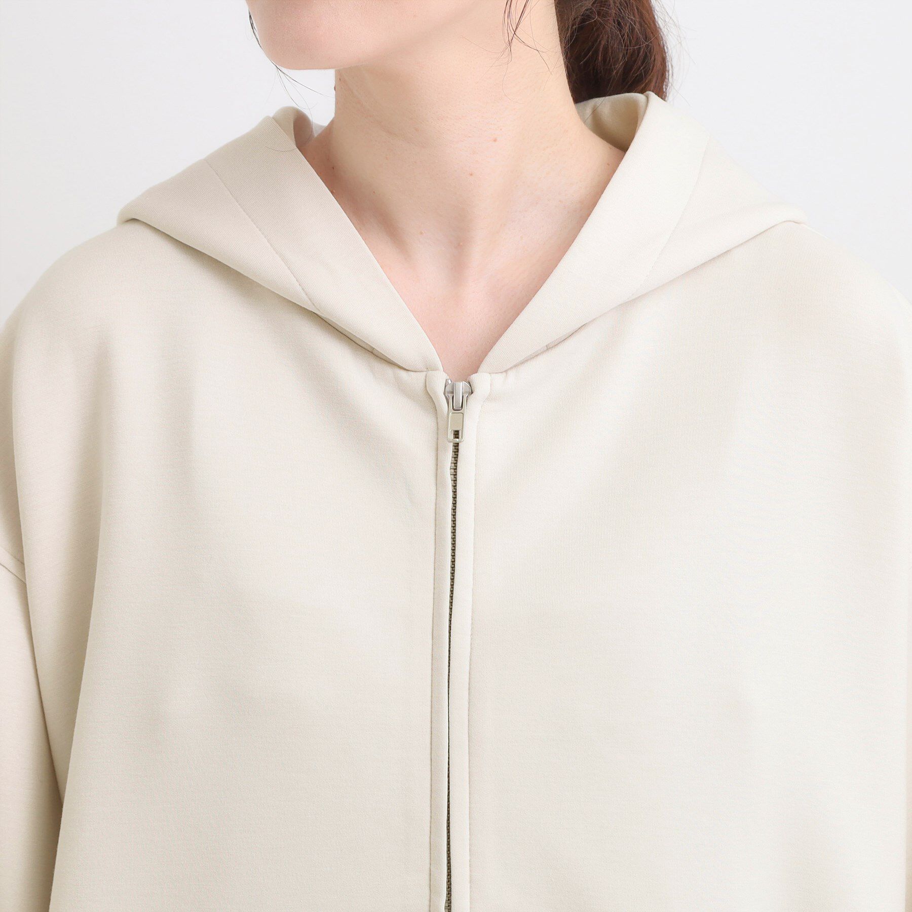 SHOO･LA･RUE「【S-LL】大人っぽく着られる ダンボールジップパーカ」|カーディガン|