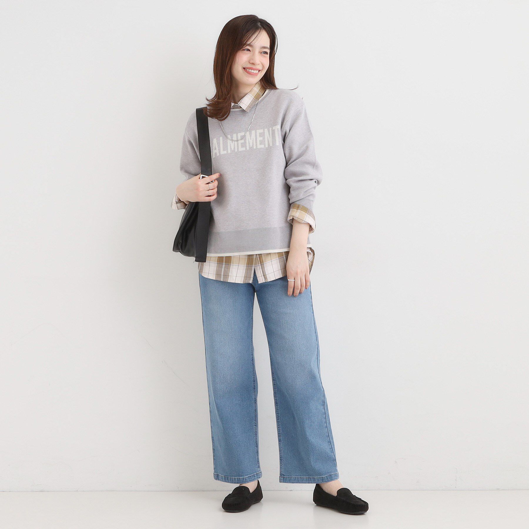 SHOO･LA･RUE「【あったか】裏微起毛ストレートデニムパンツ」|デニム|