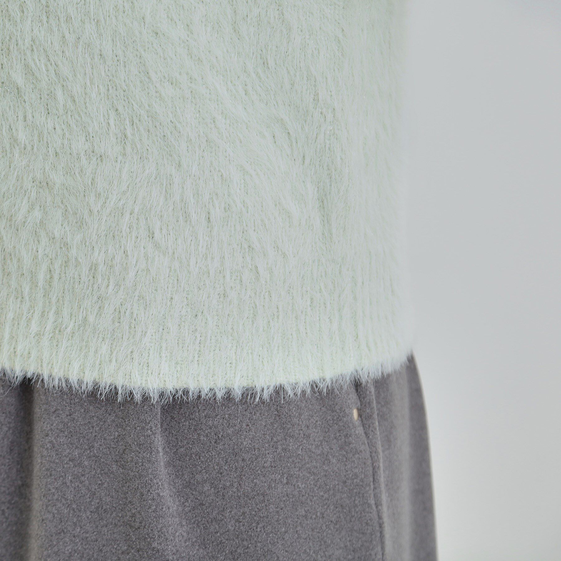 SHOO･LA･RUE「【S-LL】きらっと華やか ふんわりラメフェザーニット」|ニット・セーター|