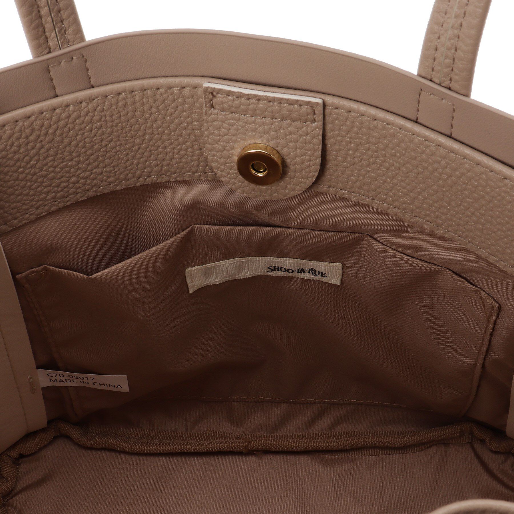 SHOO･LA･RUE「【軽量】ハンドル金具配色トートバッグ」|トートバッグ|