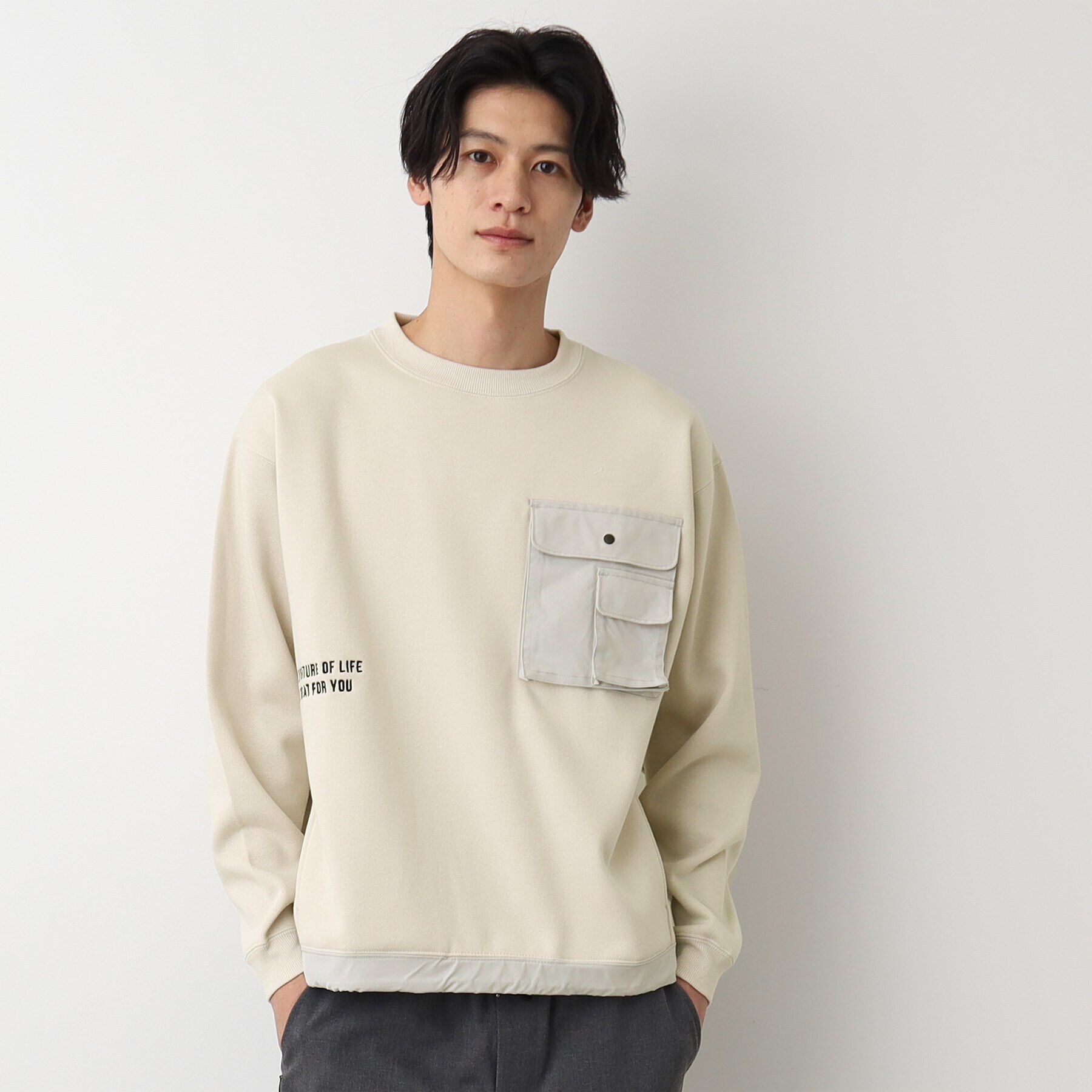 Dessin「【洗える】ポケット付きスウェット」|パーカー|