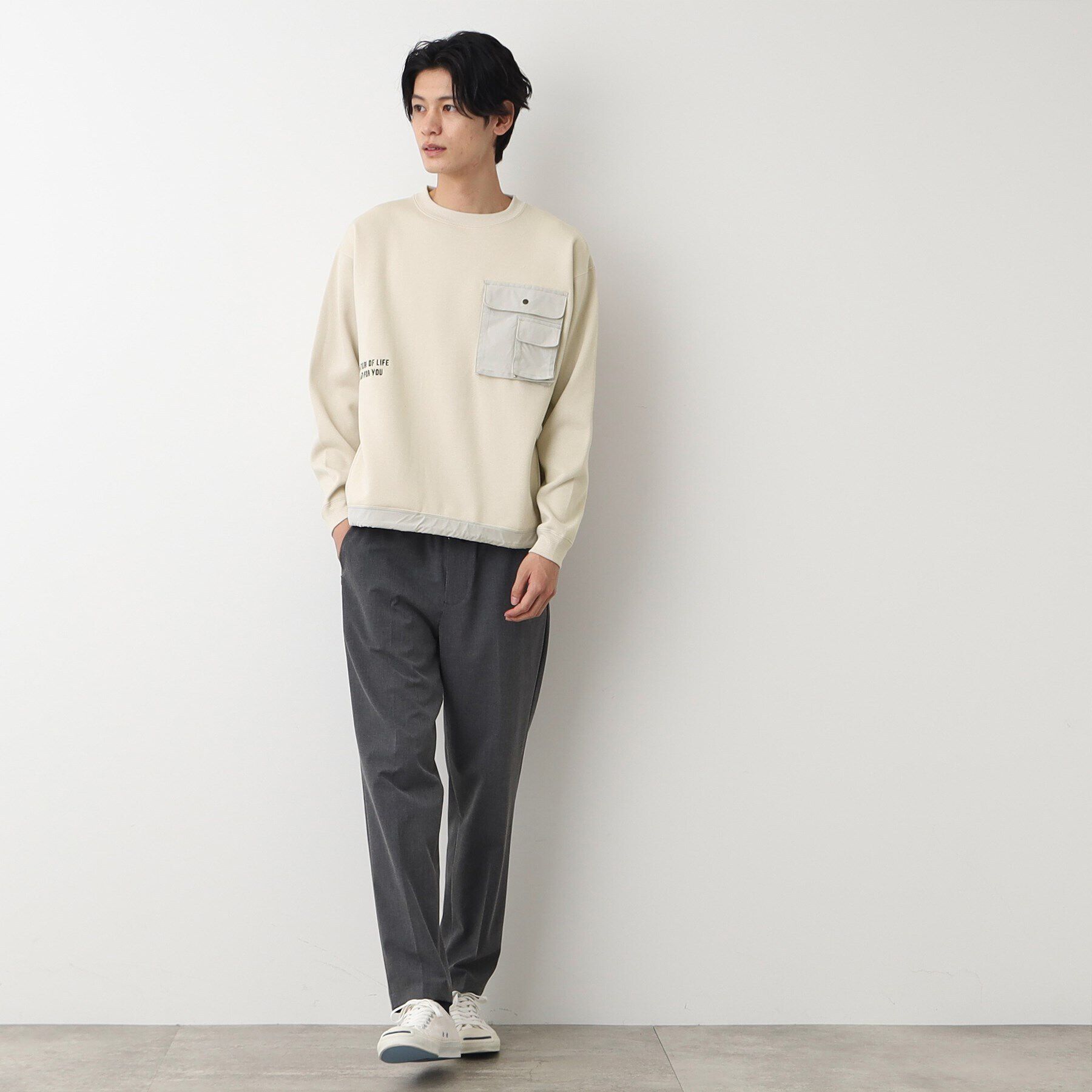 Dessin「【洗える】ポケット付きスウェット」|パーカー|