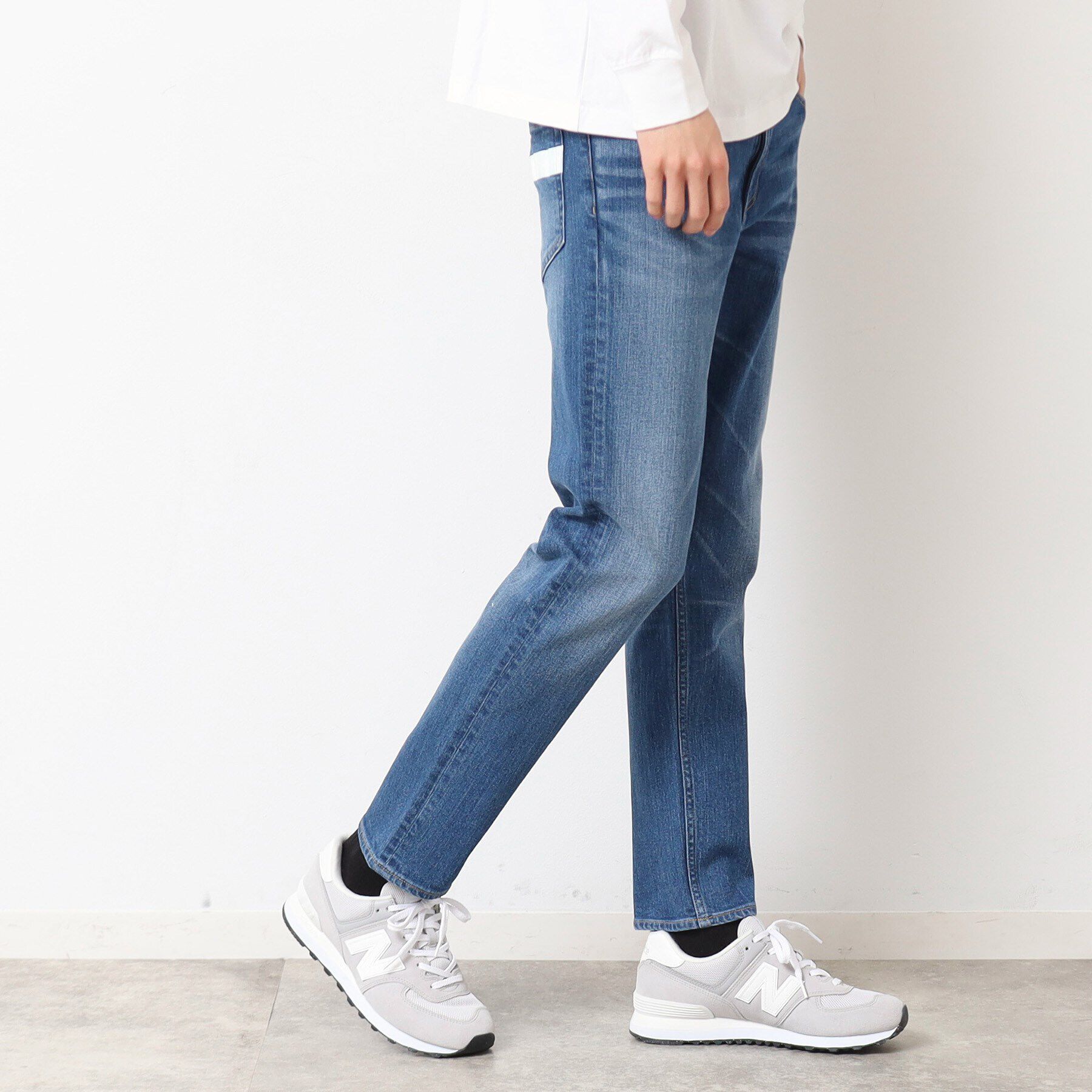 Dessin「【洗える】スリムストレッチデニムパンツ」|デニム|