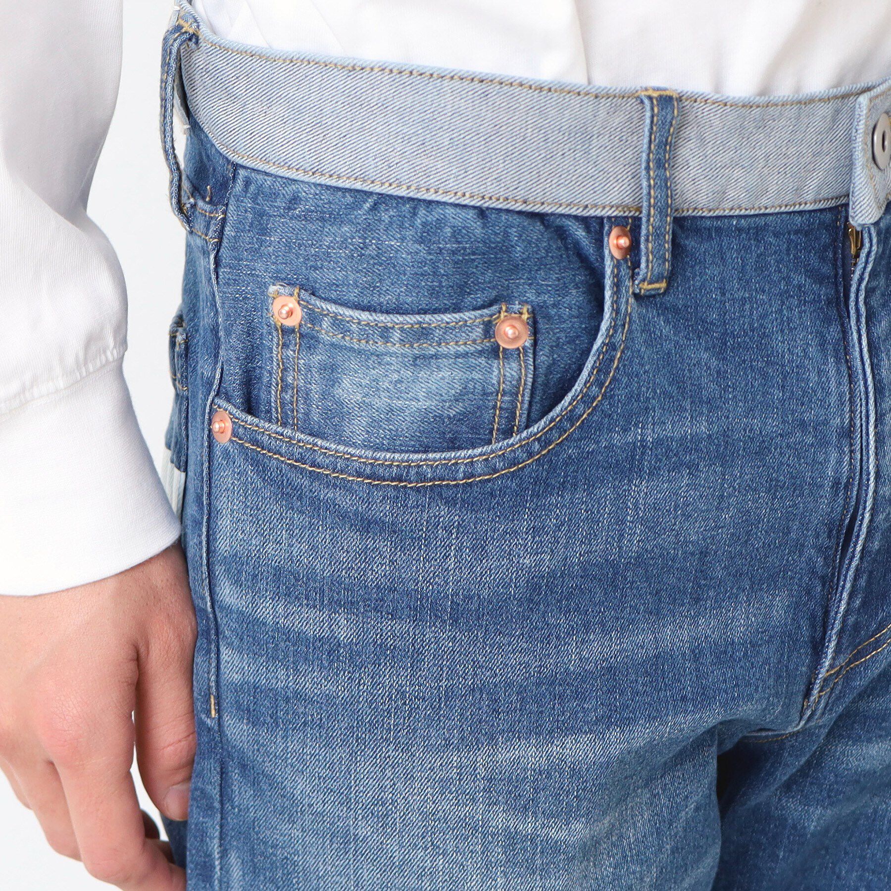 Dessin「【洗える】スリムストレッチデニムパンツ」|デニム|