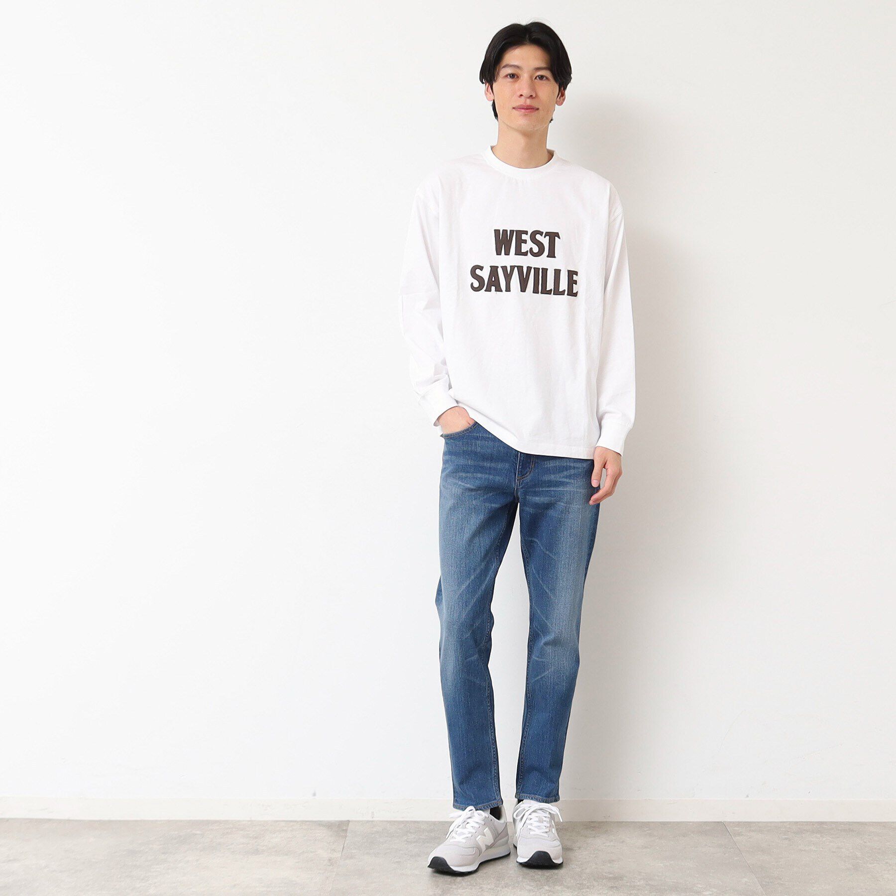 Dessin「【洗える】スリムストレッチデニムパンツ」|デニム|