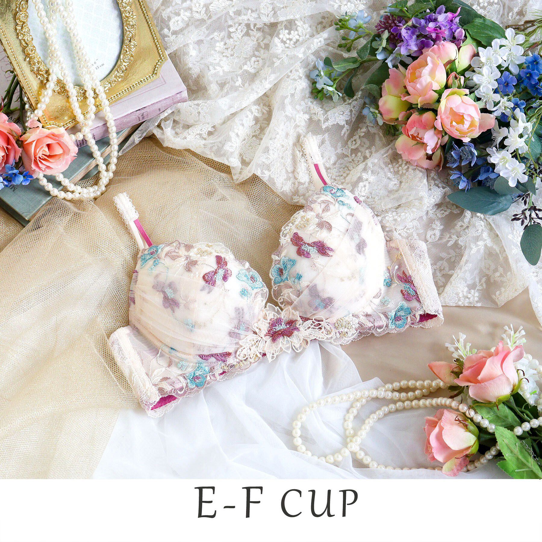 Risa Magli「アイリィー ブラジャー（E-F）＜V Make Type＞」|インナー|クリーム(054)