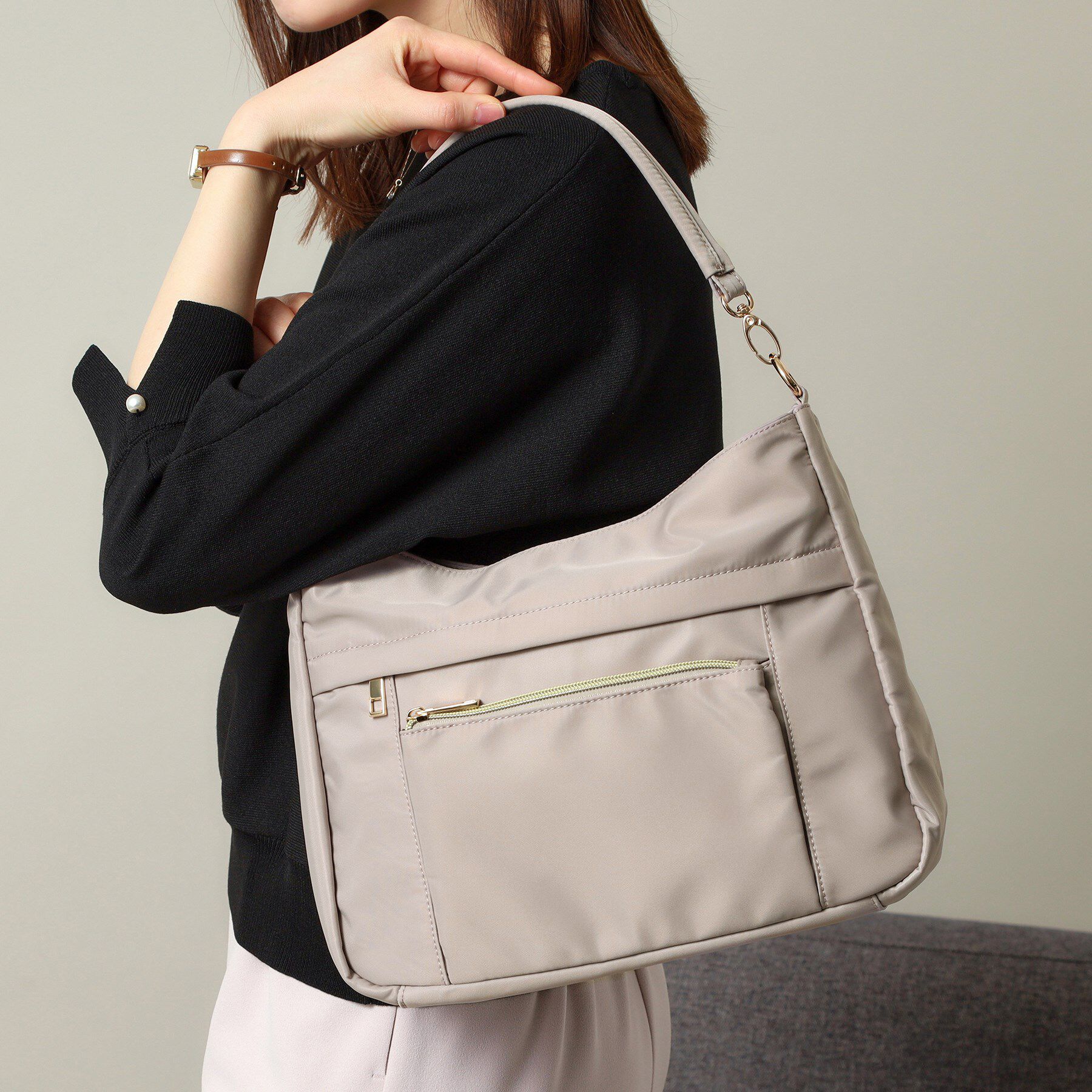 ITS&rsquo;DEMO「【8ポケット】撥水2WAYショルダー」|ショルダー・メッセンジャー|ピンク(071)