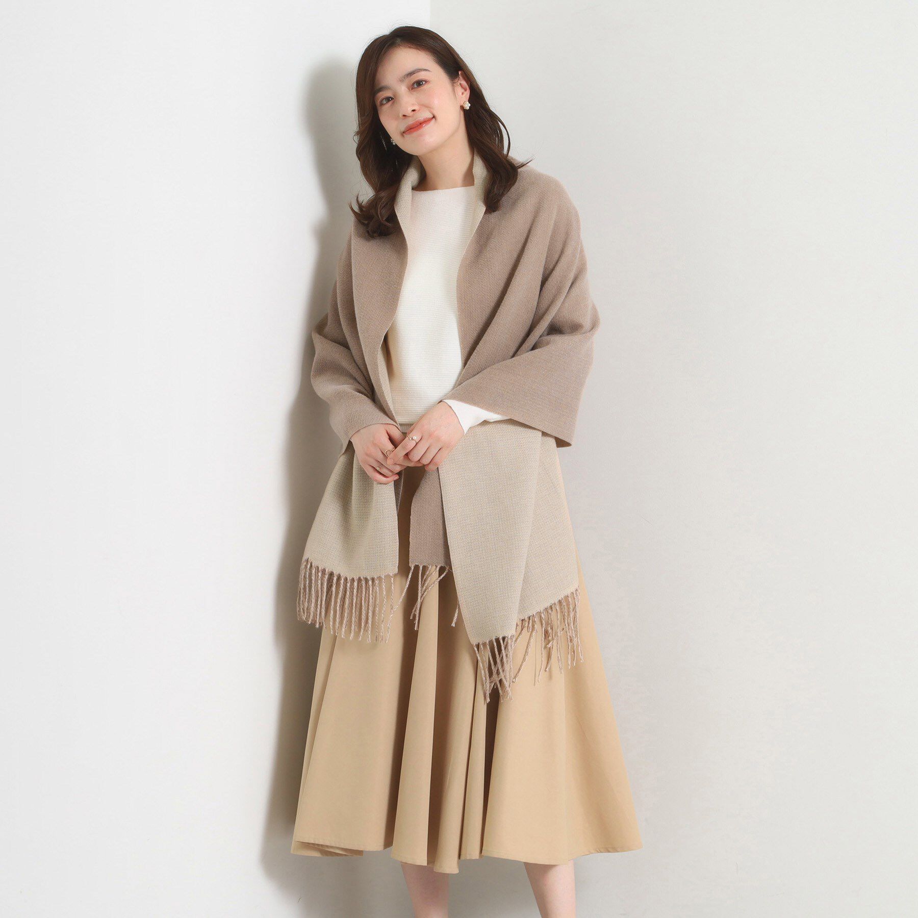 ITS&rsquo;DEMO「【手洗い可】リバーシブルストール」|ストール|