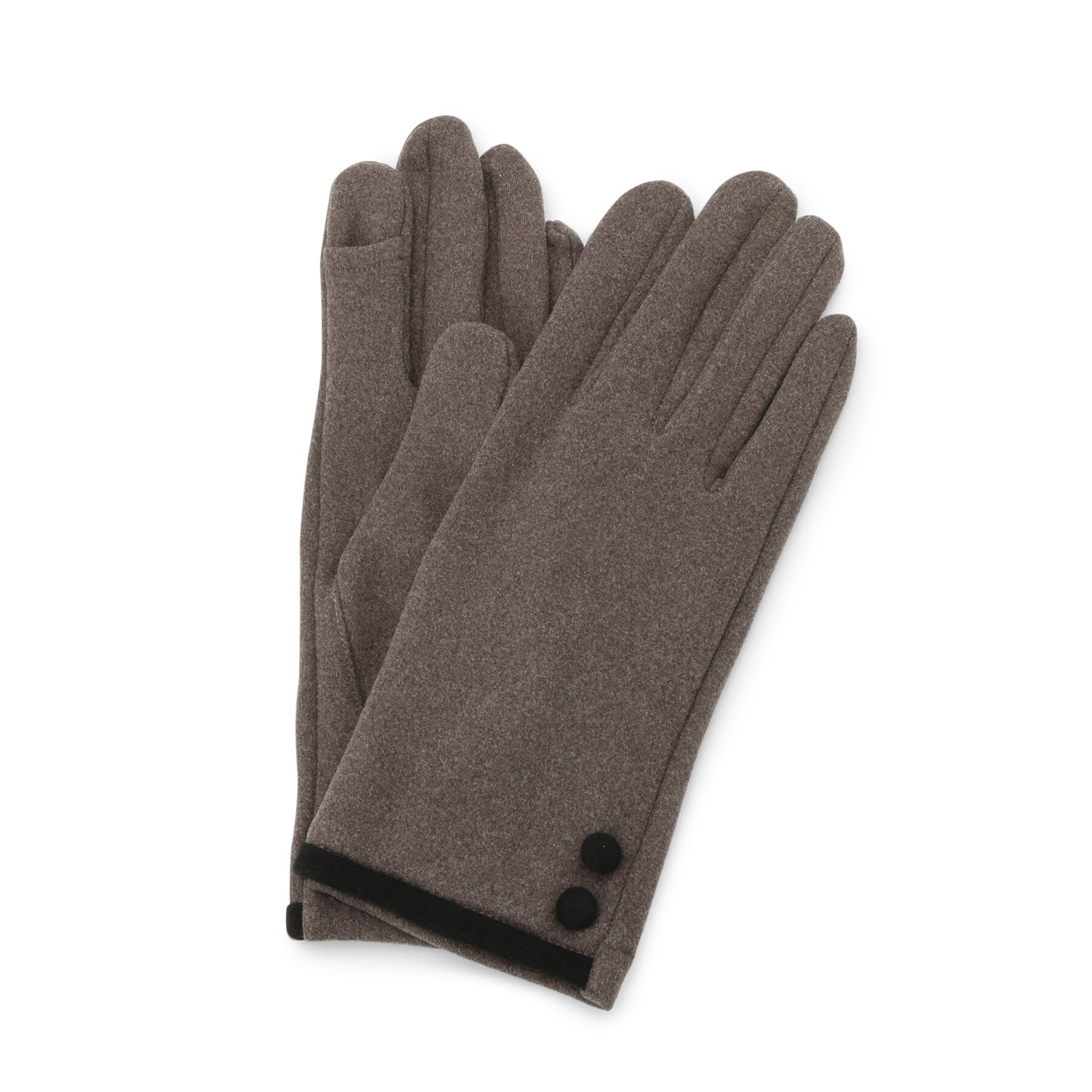 ITS&rsquo;DEMO「【手洗い可】くるみ釦グローブ」|手袋|モカブラウン(042