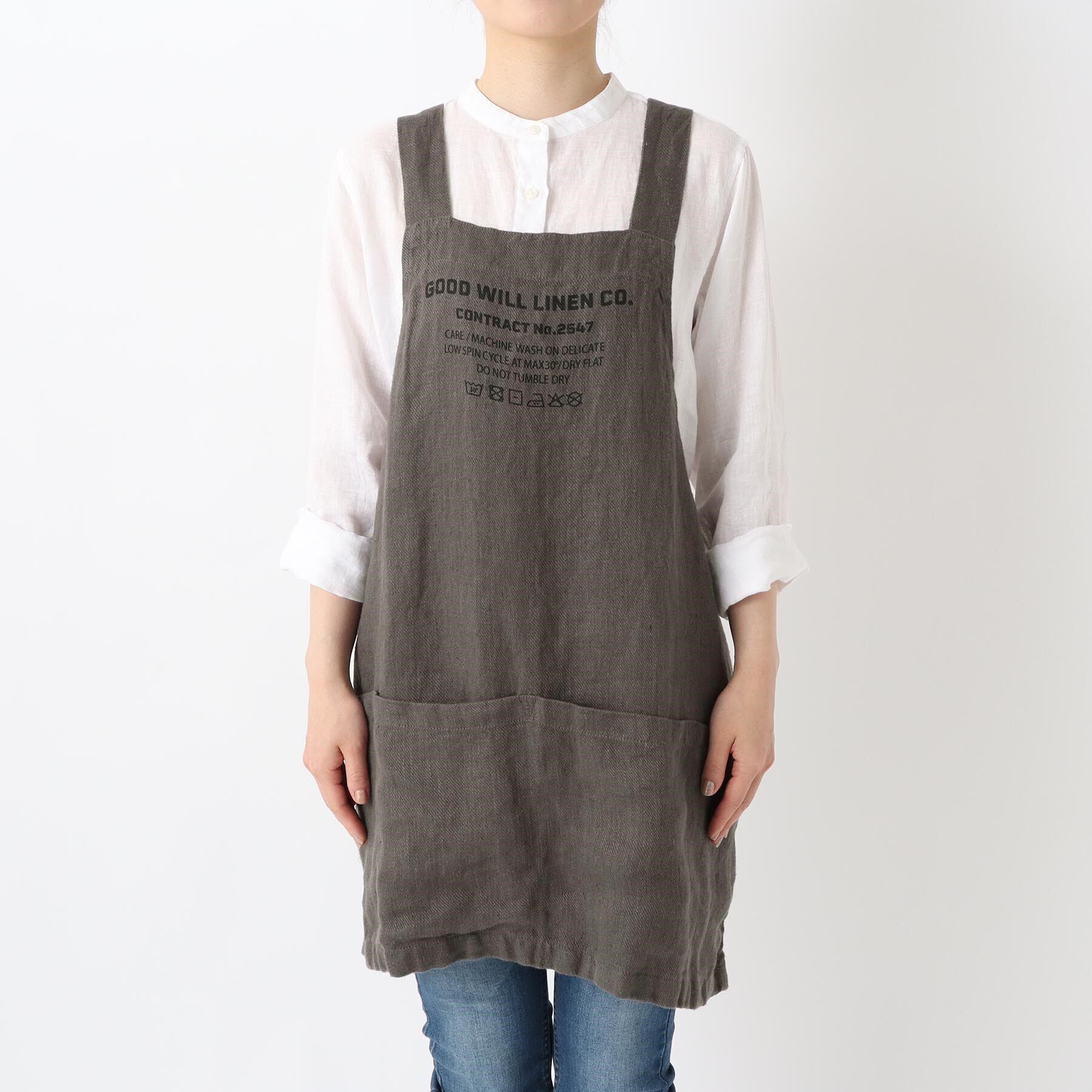212 KITCHEN STORE「kukugoto AP リネンエプロン グッドウィルリネン GY」|食器・キッチングッズ|