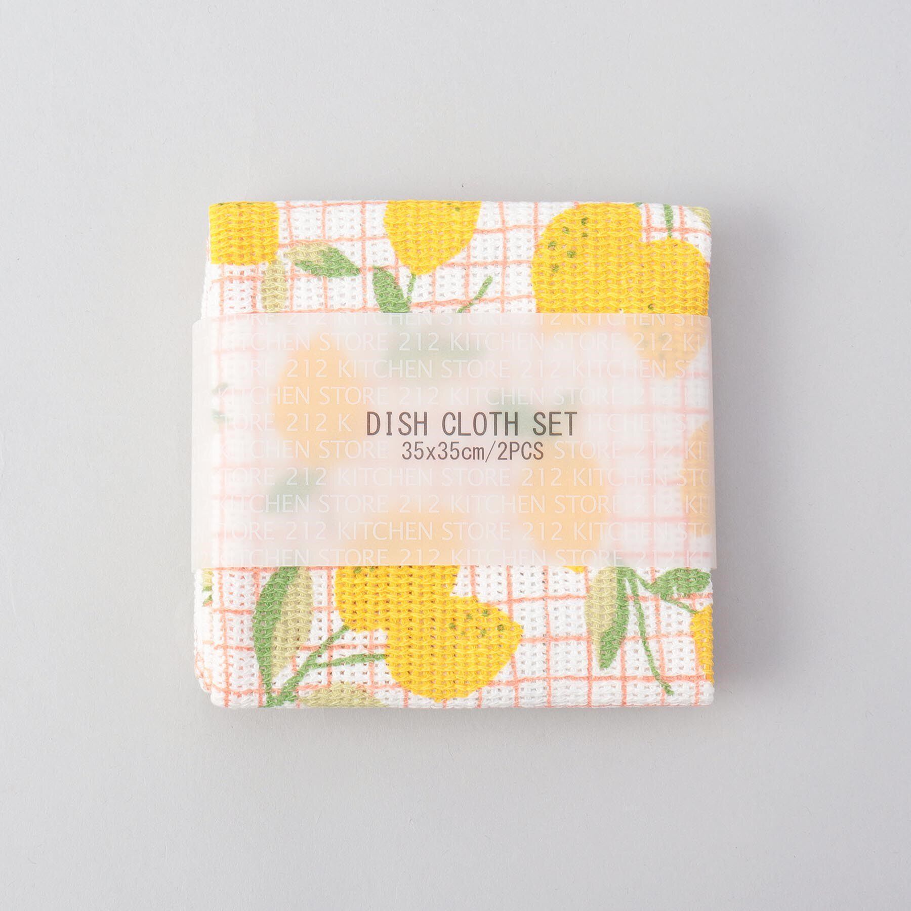 212 KITCHEN STORE「ディッシュクロス 2PCSセット レモン コーラル」|食器・キッチングッズ|