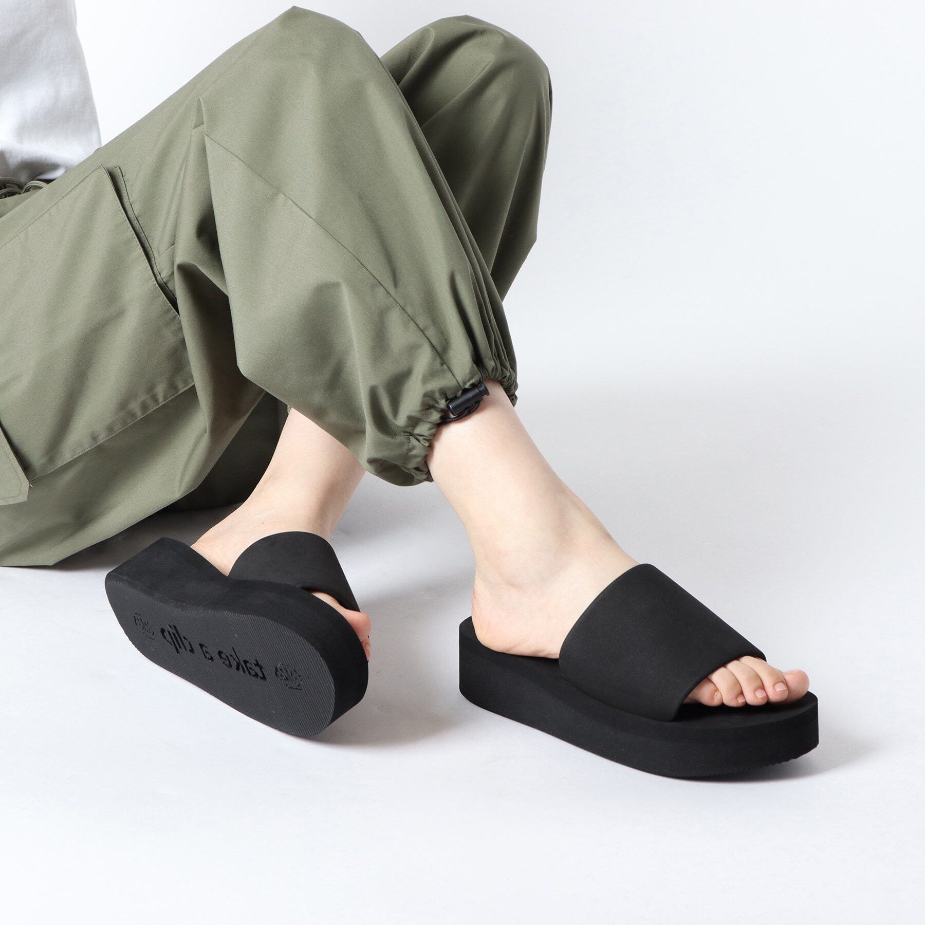 ESPERANZA「厚底メッセージスライドビーサン」|サンダル|