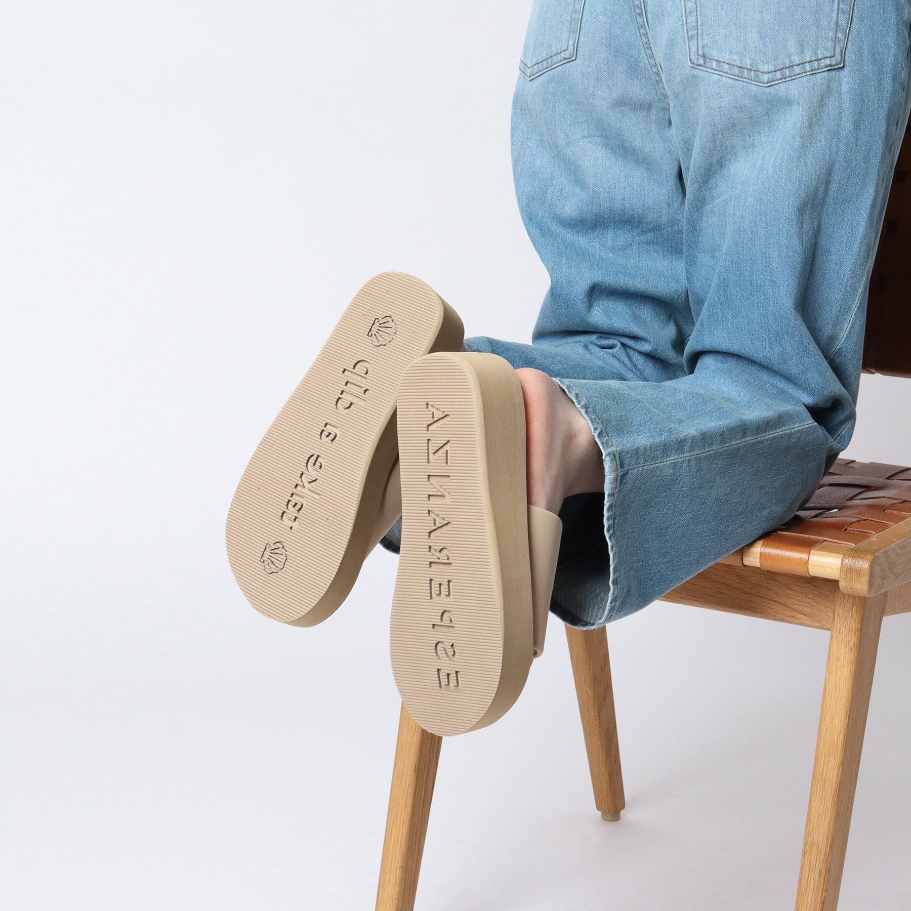 ESPERANZA「厚底メッセージスライドビーサン」|サンダル|