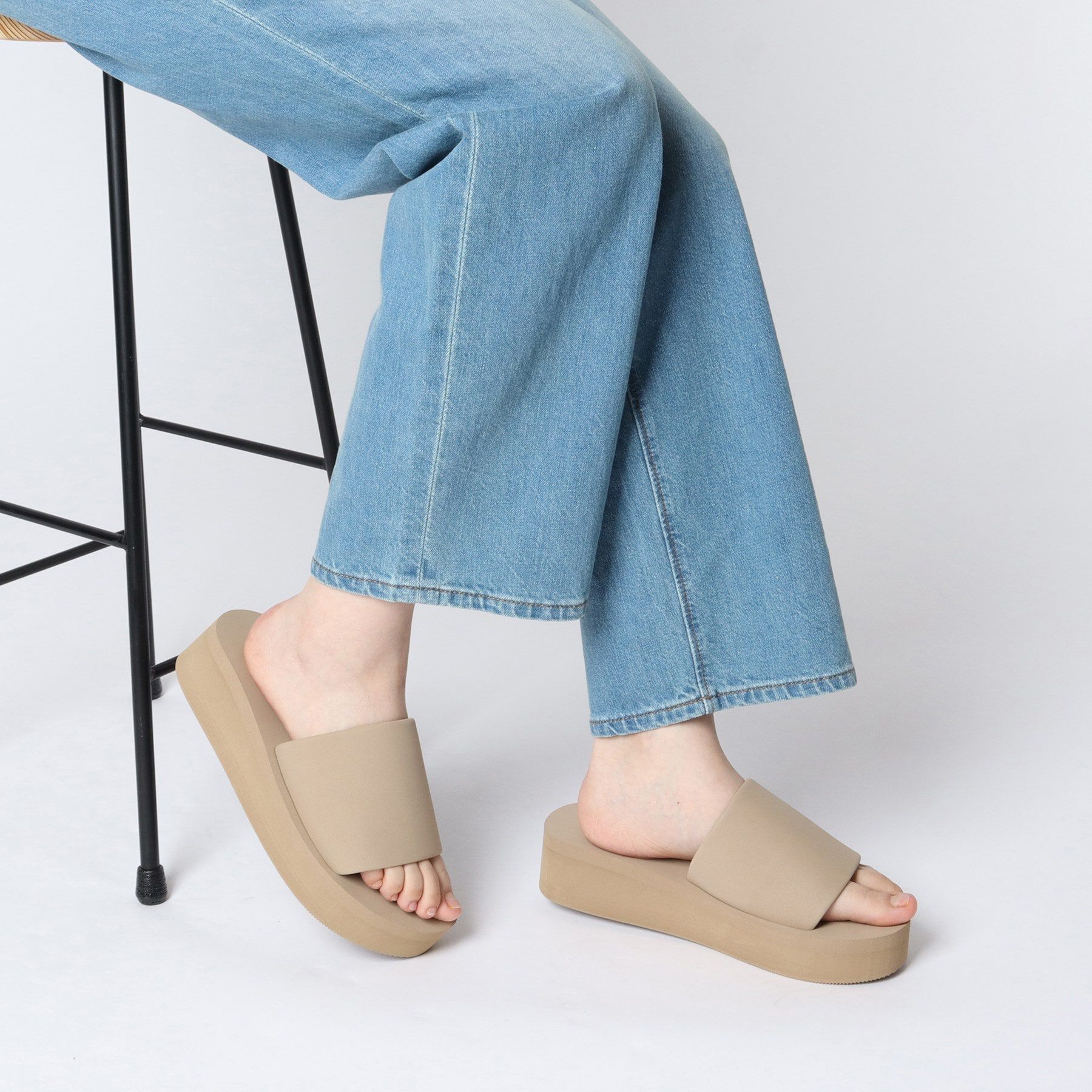 ESPERANZA「厚底メッセージスライドビーサン」|サンダル|