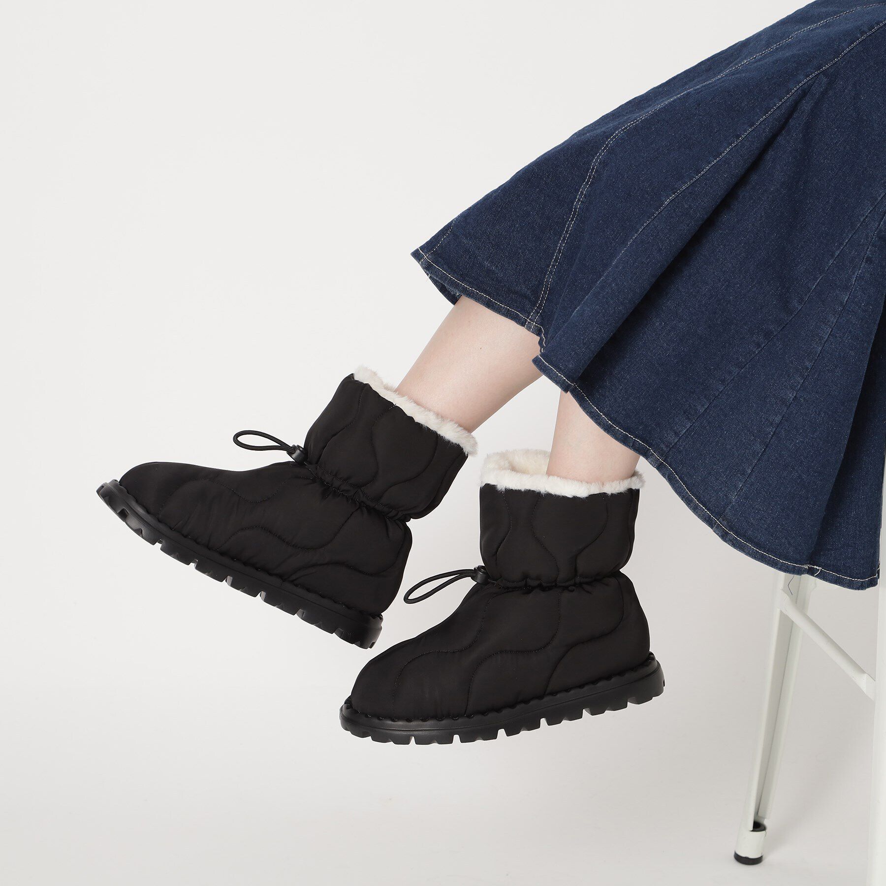 ESPERANZA「キルティングボアショートブーツ」|ショートブーツ|