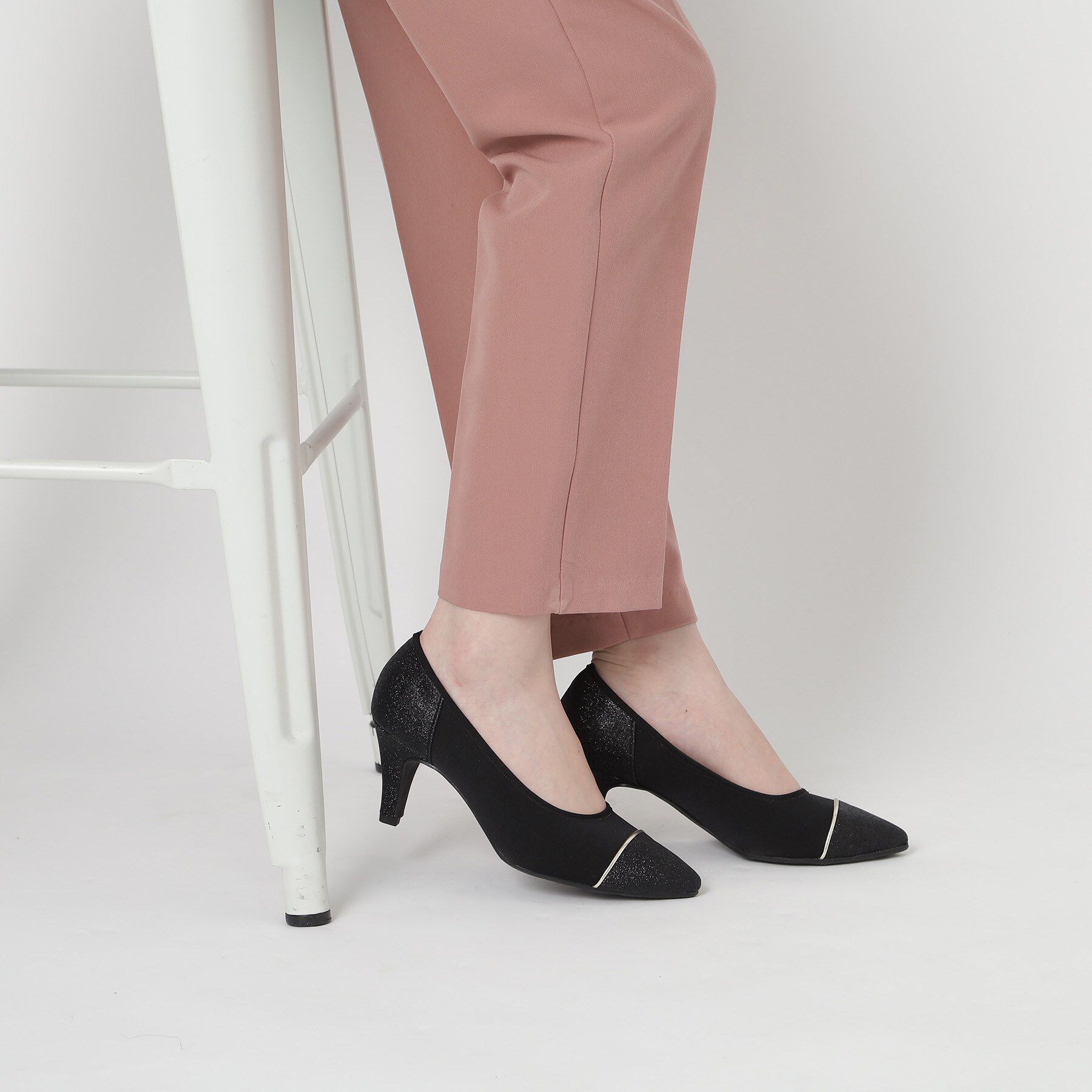 ESPERANZA「切替チュールレースパンプス」|パンプス|