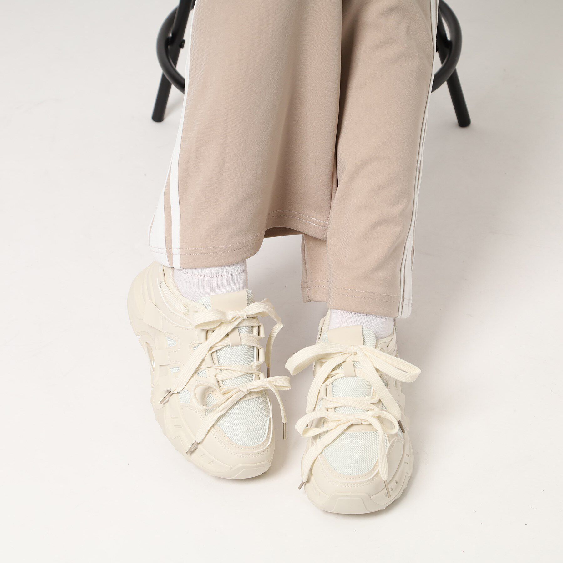 csT&P「韓国ファッションダブルリボンスニーカー」|スニーカー|