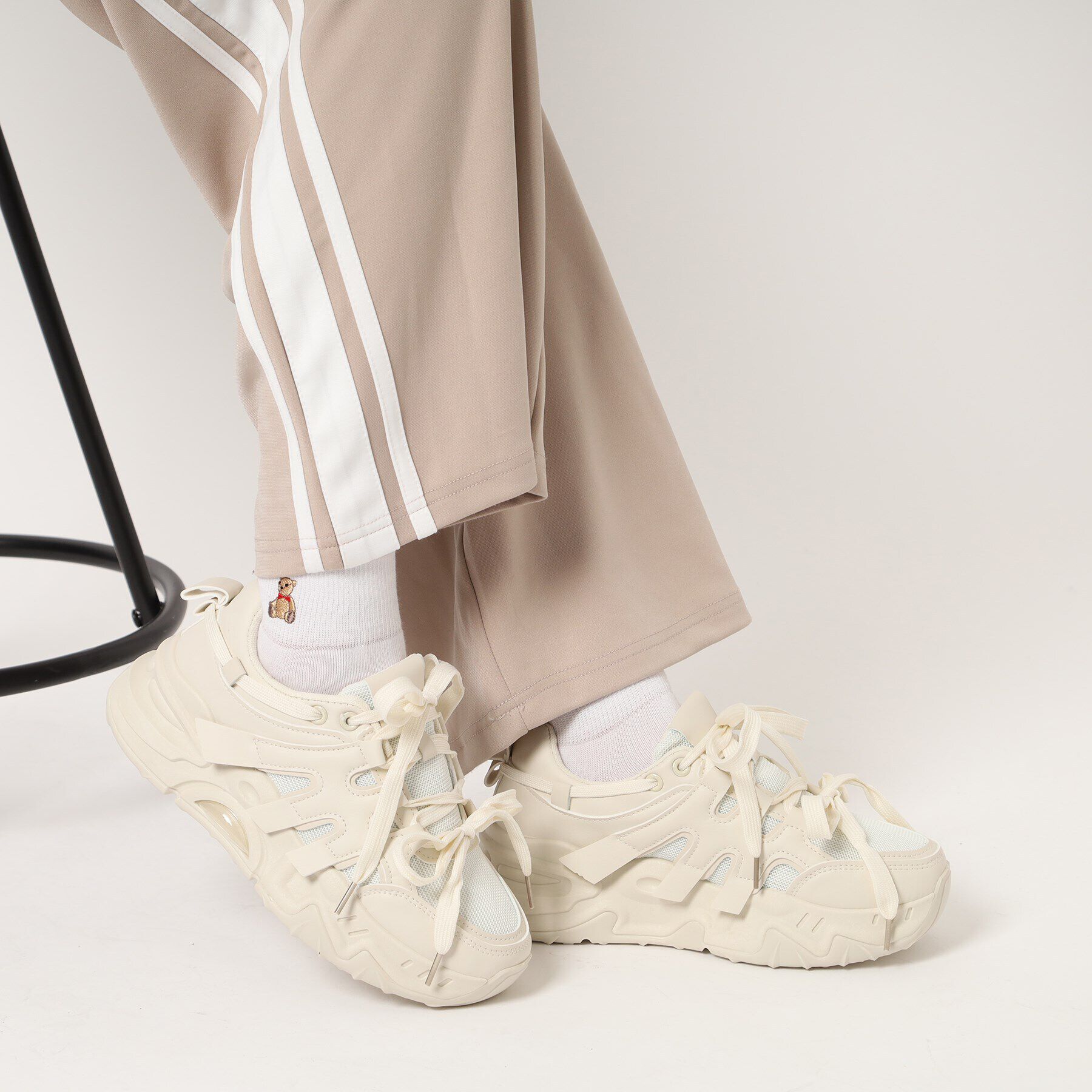 csT&P「韓国ファッションダブルリボンスニーカー」|スニーカー|