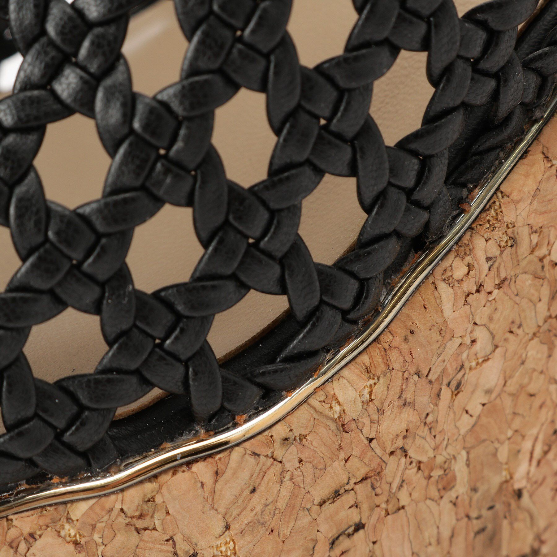 ESPERANZA「マクラメ編みウェッジミュール」|サンダル|