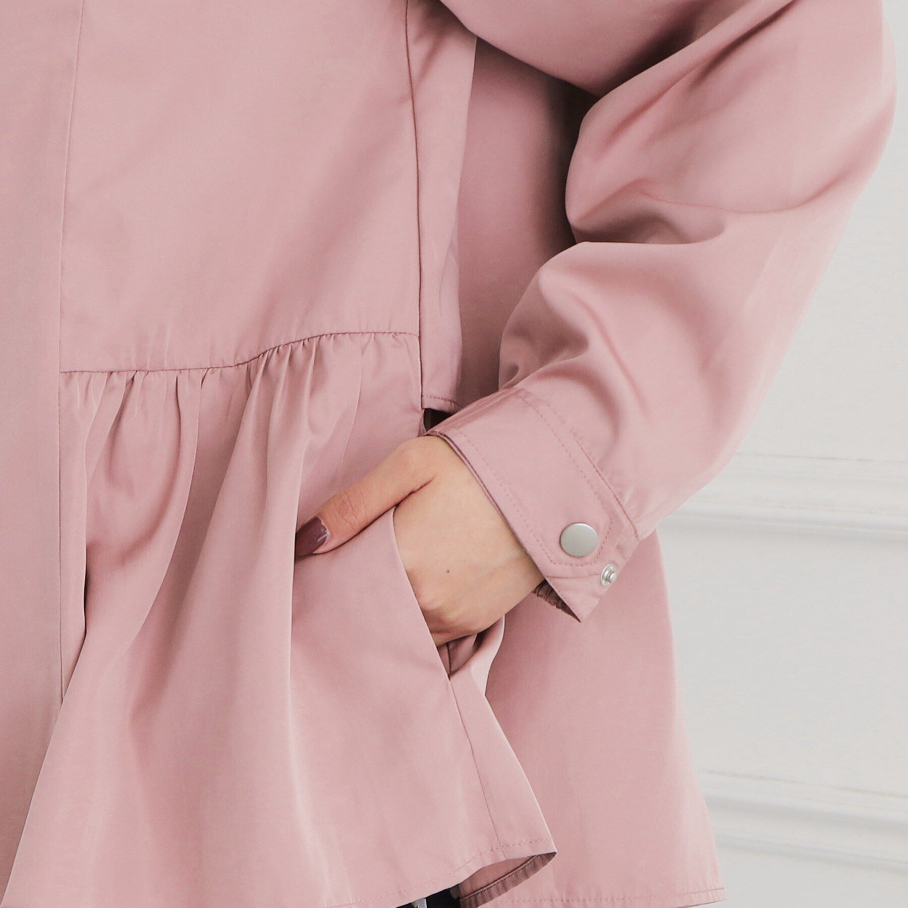 SunaUna「【秋の軽羽織り／バックティアード】フードコート」|ブルゾン・スタジャン|