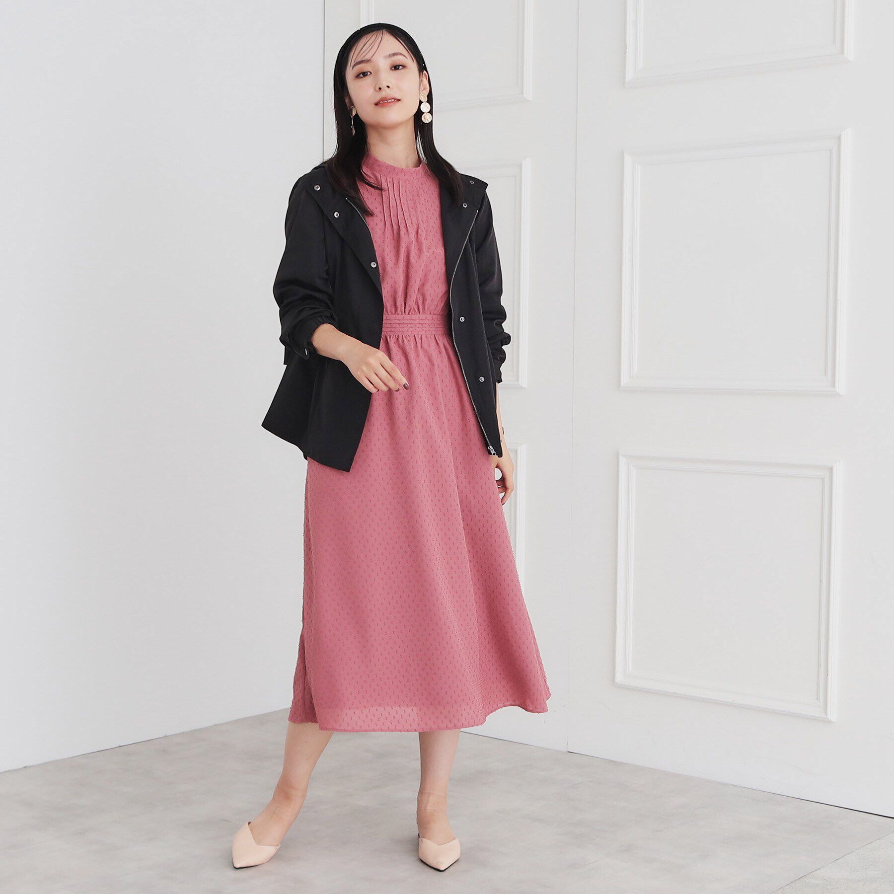 SunaUna「【秋の軽羽織り／バックティアード】フードコート」|ブルゾン・スタジャン|