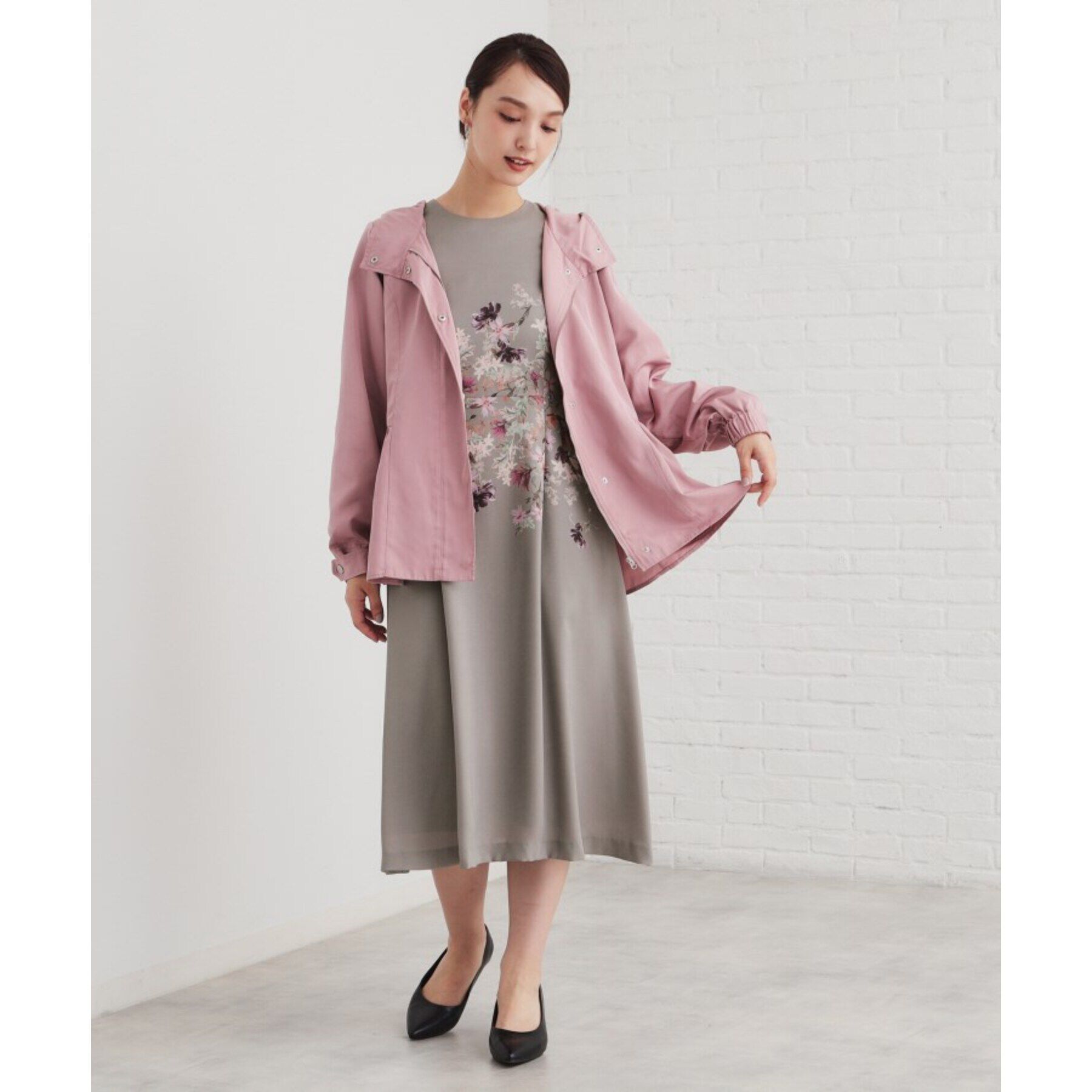 SunaUna「【秋の軽羽織り／バックティアード】フードコート」|ブルゾン・スタジャン|