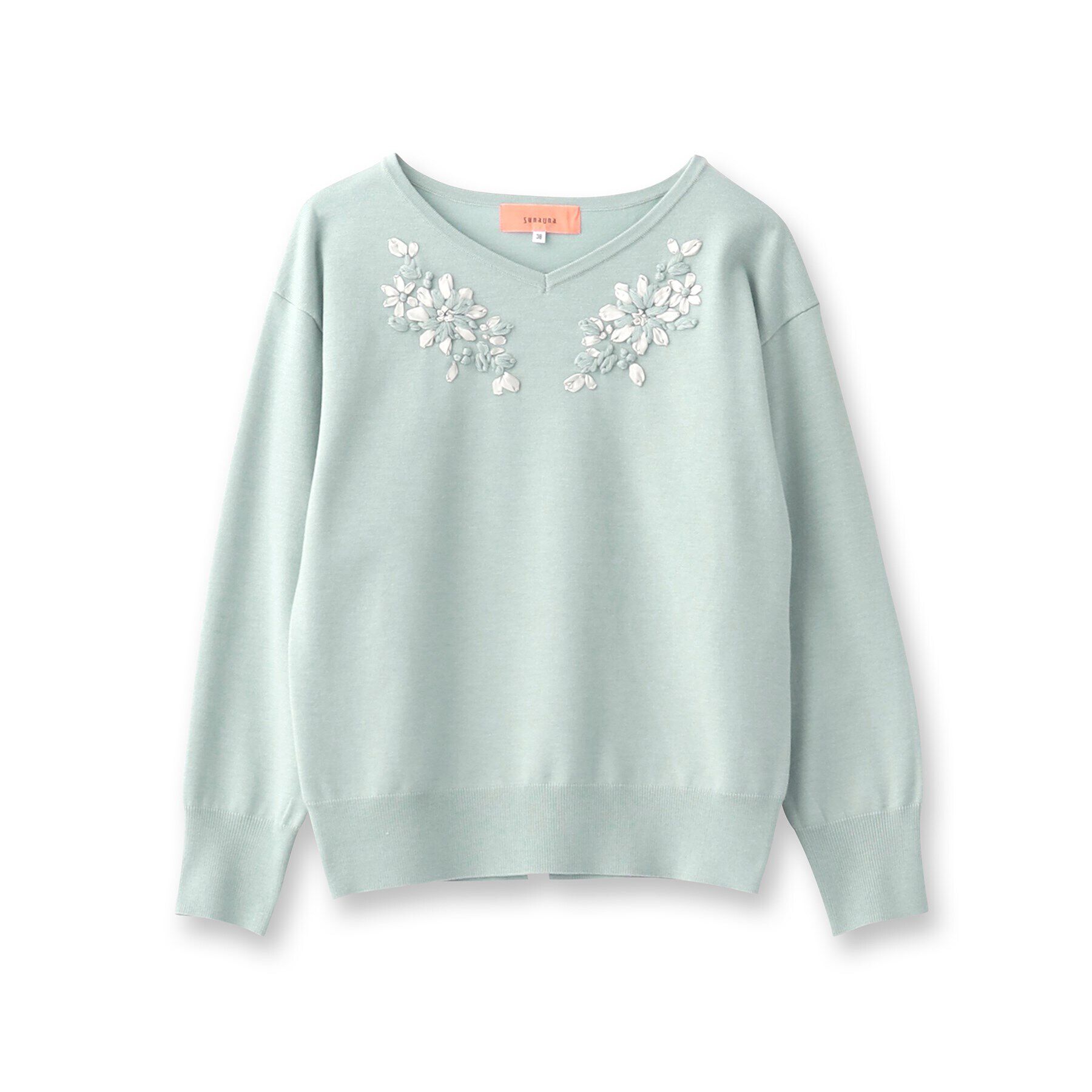 SunaUna「【SS～Lサイズ展開／リボン刺繍】クラフトニット」|ニット・セーター|