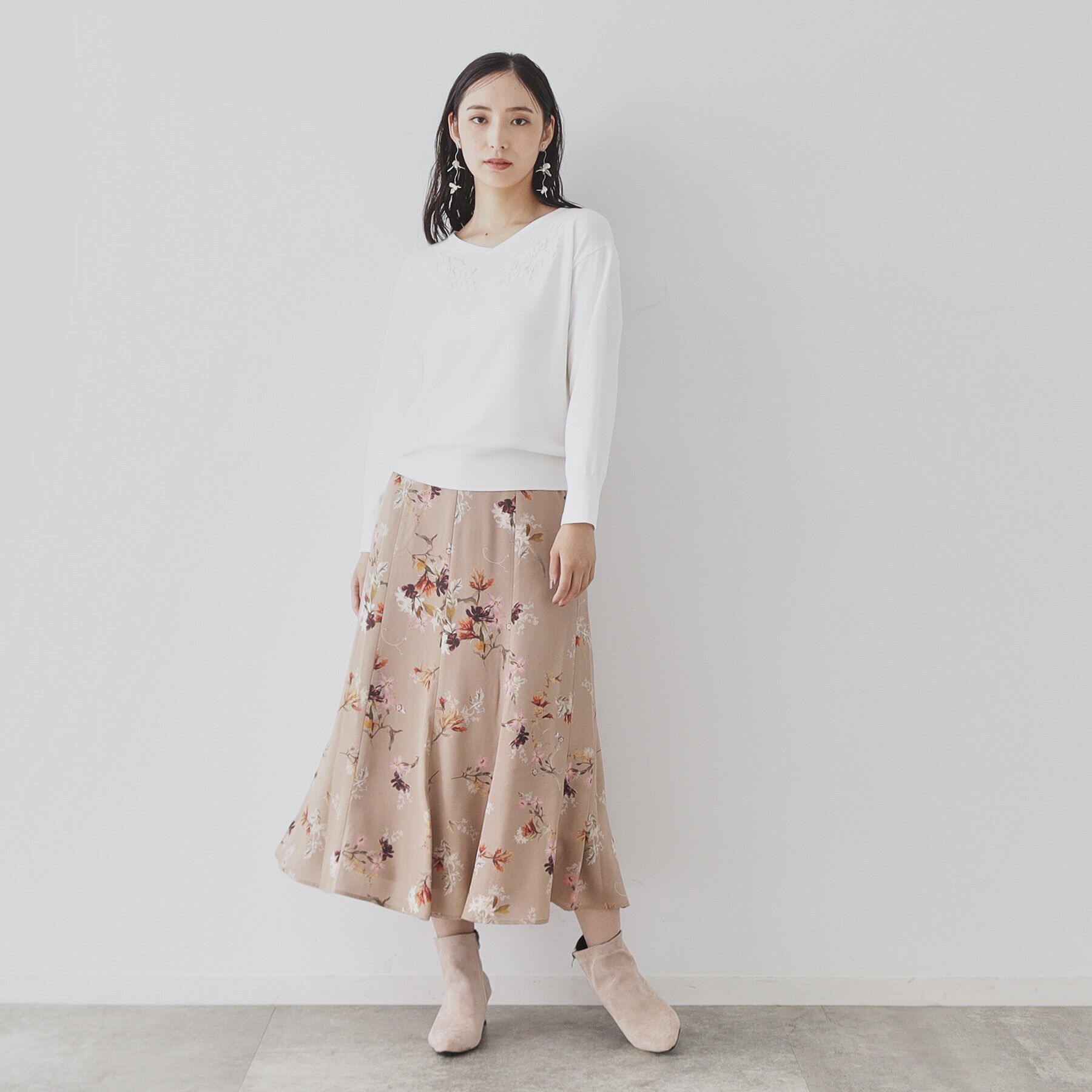 SunaUna「【SS～Lサイズ展開／リボン刺繍】クラフトニット」|ニット・セーター|