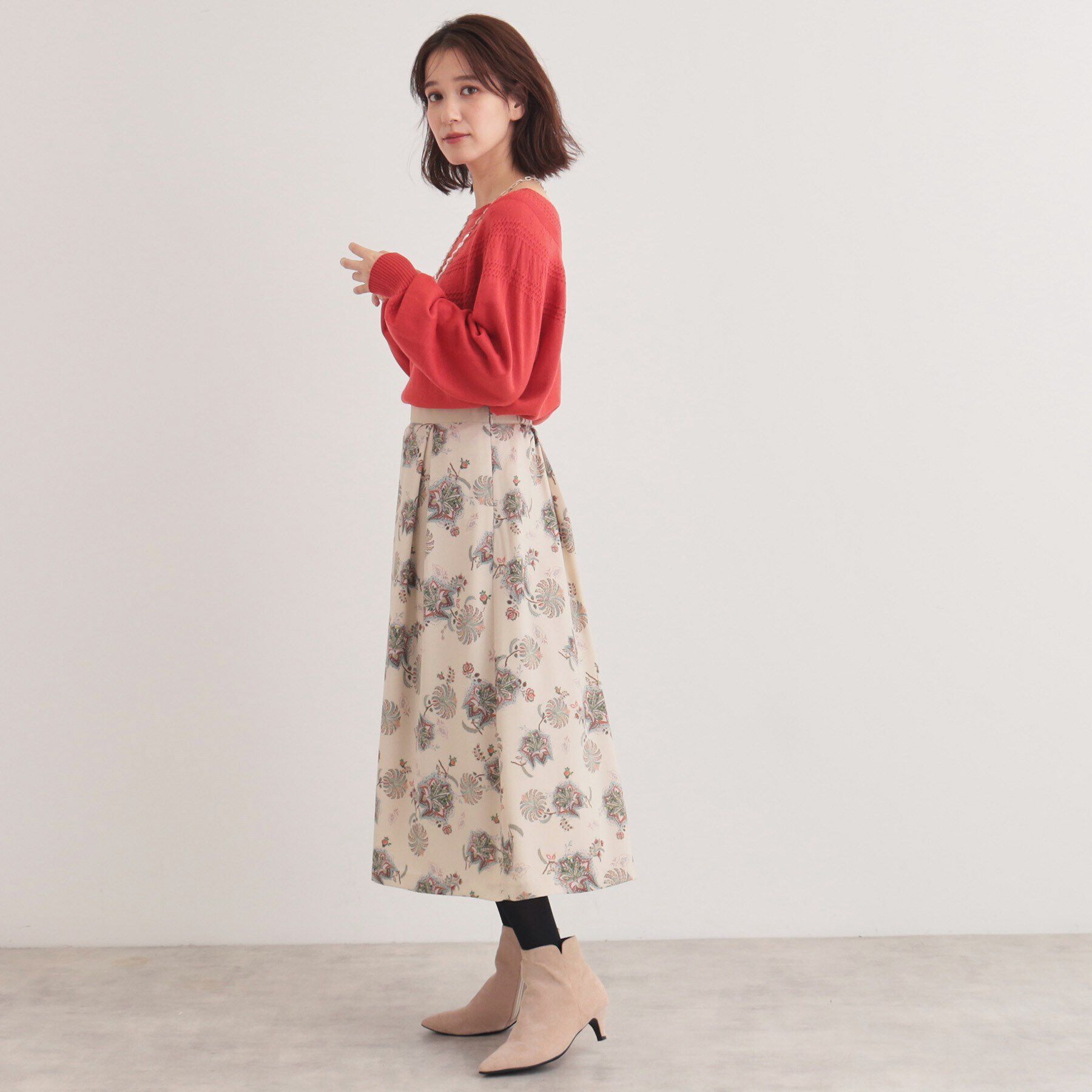 SunaUna「【＆yours project／オリエンタルプリント】フレアスカート」|スカート|
