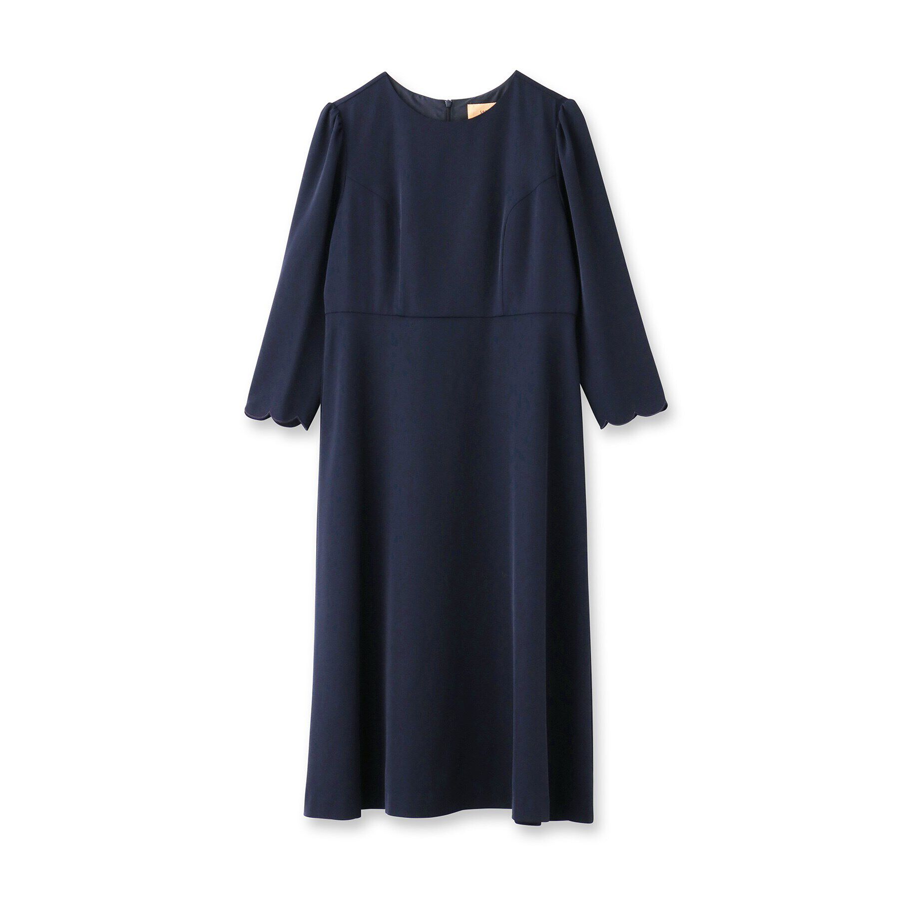 SunaUna「【オケージョン対応可／スカラップ刺繍】膝下丈ワンピース」|ワンピース|