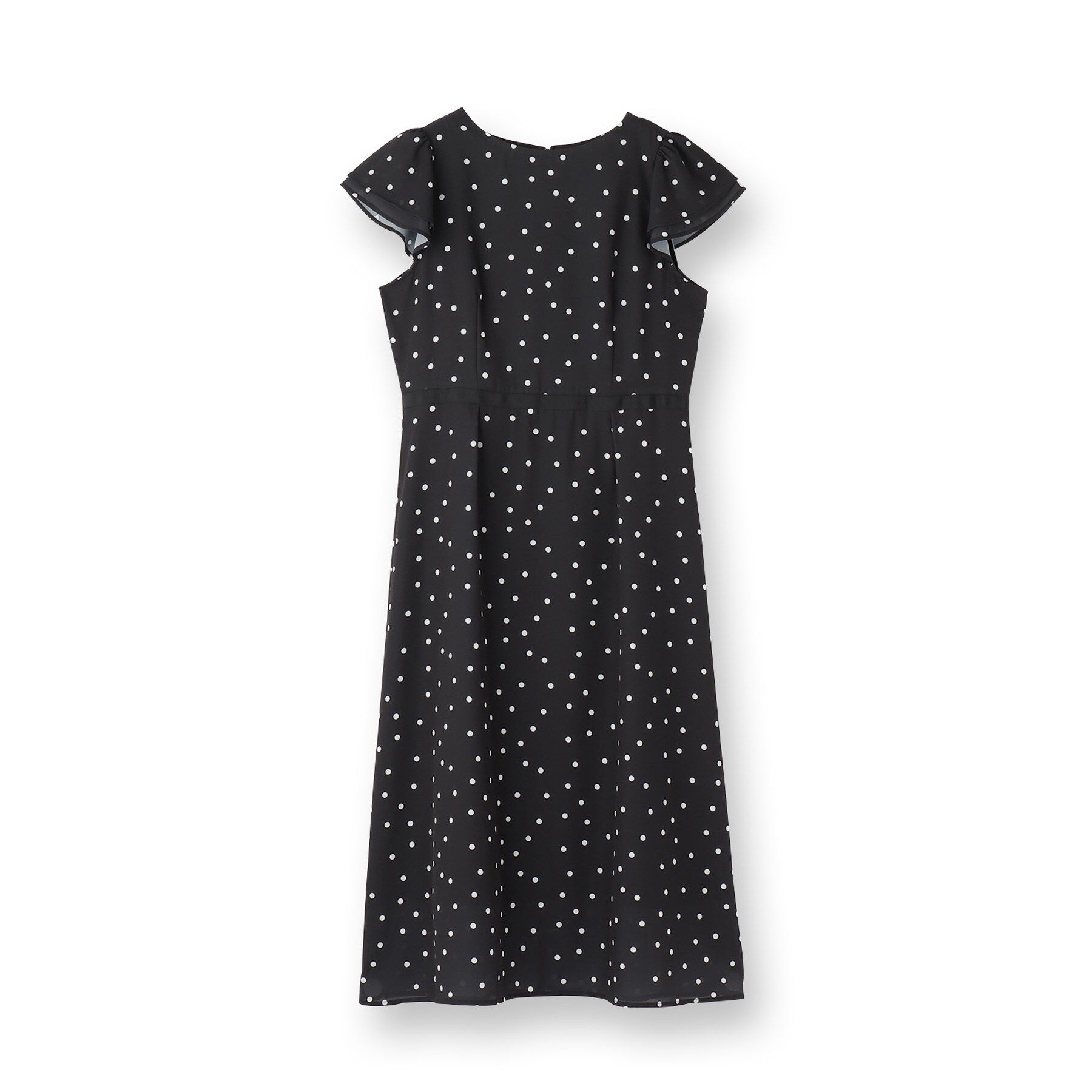 SunaUna「【袖ラッフル／S～L】ドットワンピース」|ワンピース|