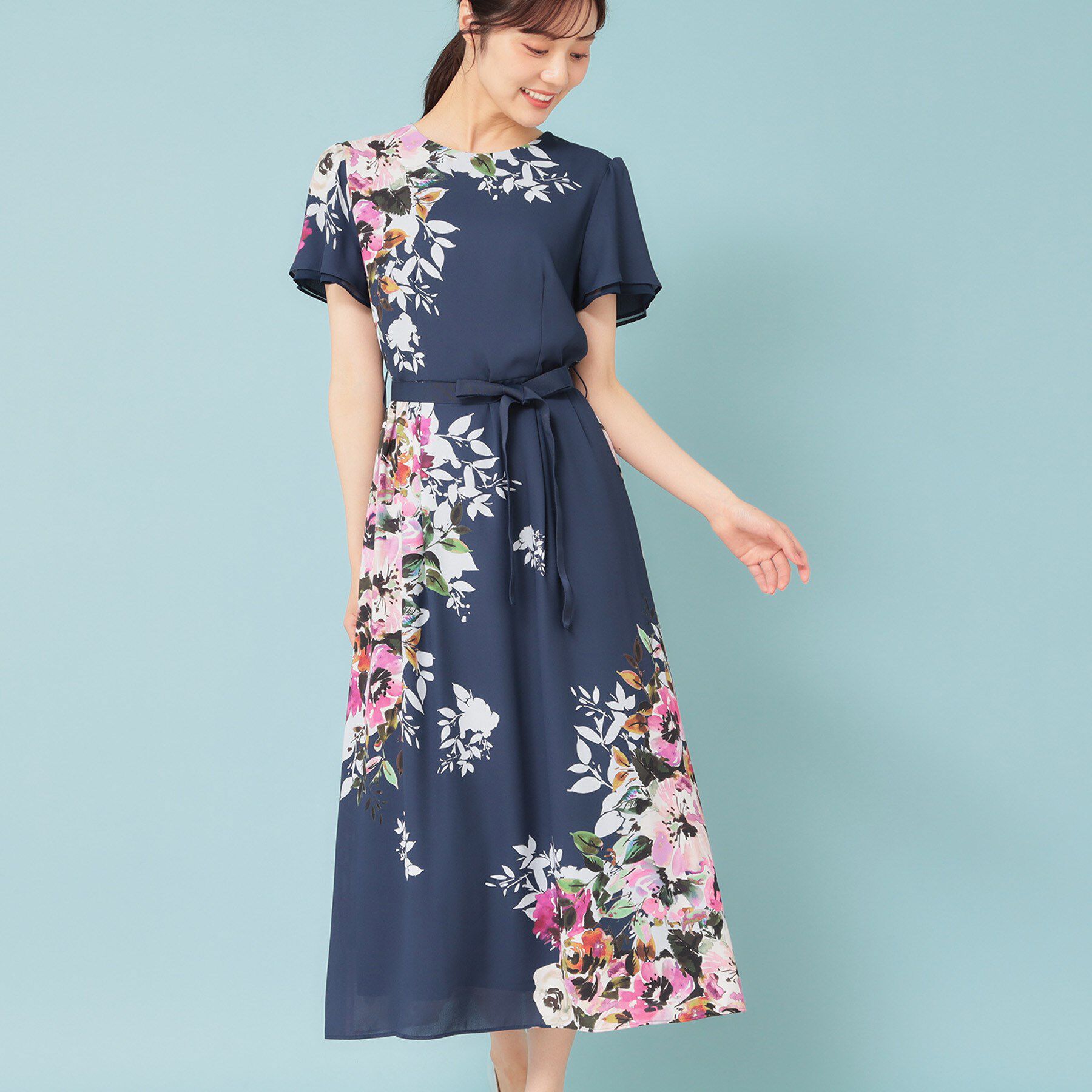 SunaUna「【&yours project】パネル柄ワンピース」|ワンピース|ネイビー(194)