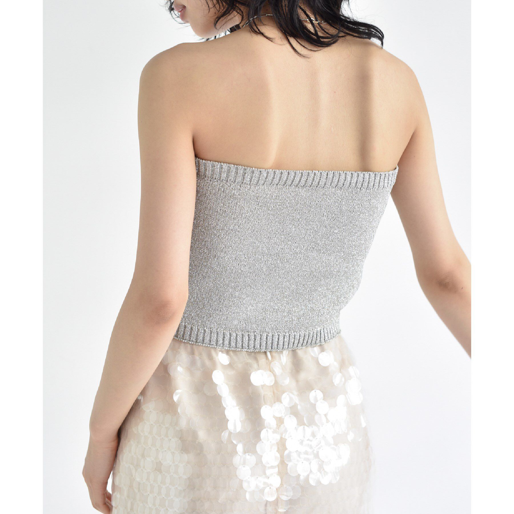 CODE A「lame knit bustier」|ニット・セーター|