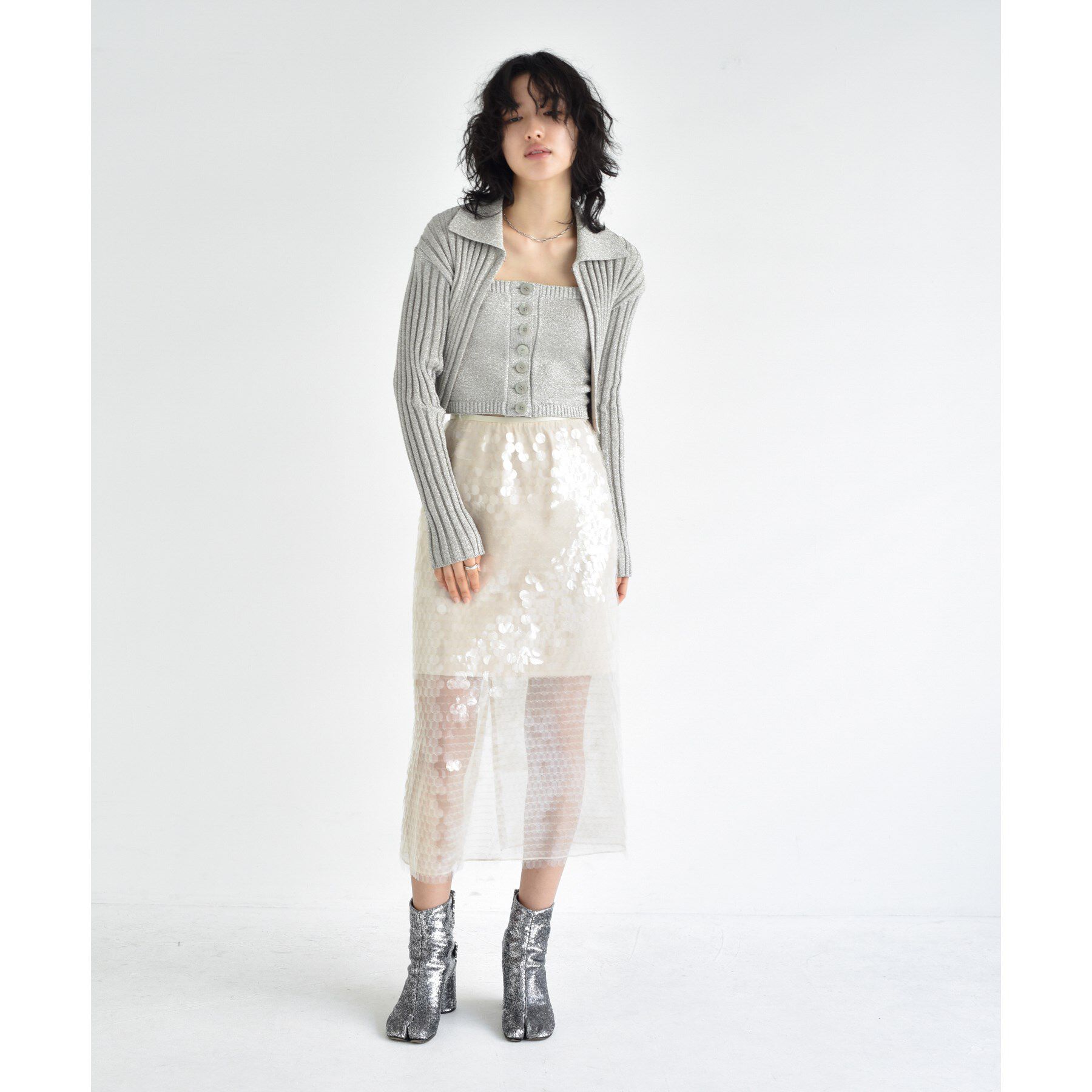 CODE A「lame knit bustier」|ニット・セーター|