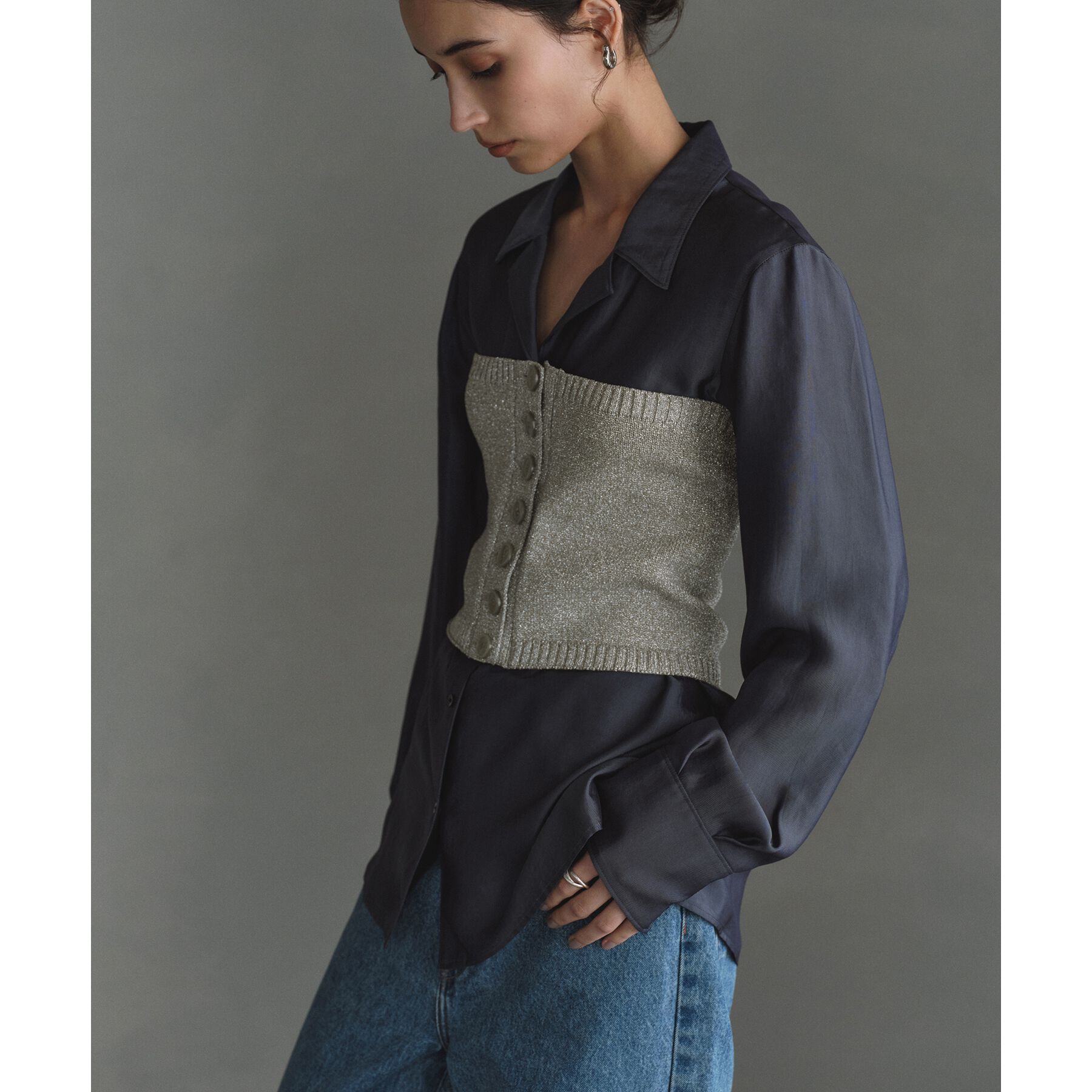 CODE A「lame knit bustier」|ニット・セーター|