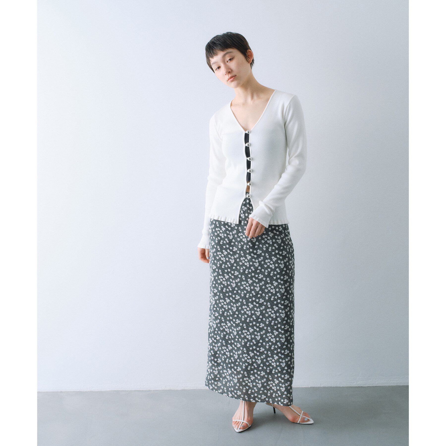 CODE A「metal buttons knit cardigan」|カーディガン|