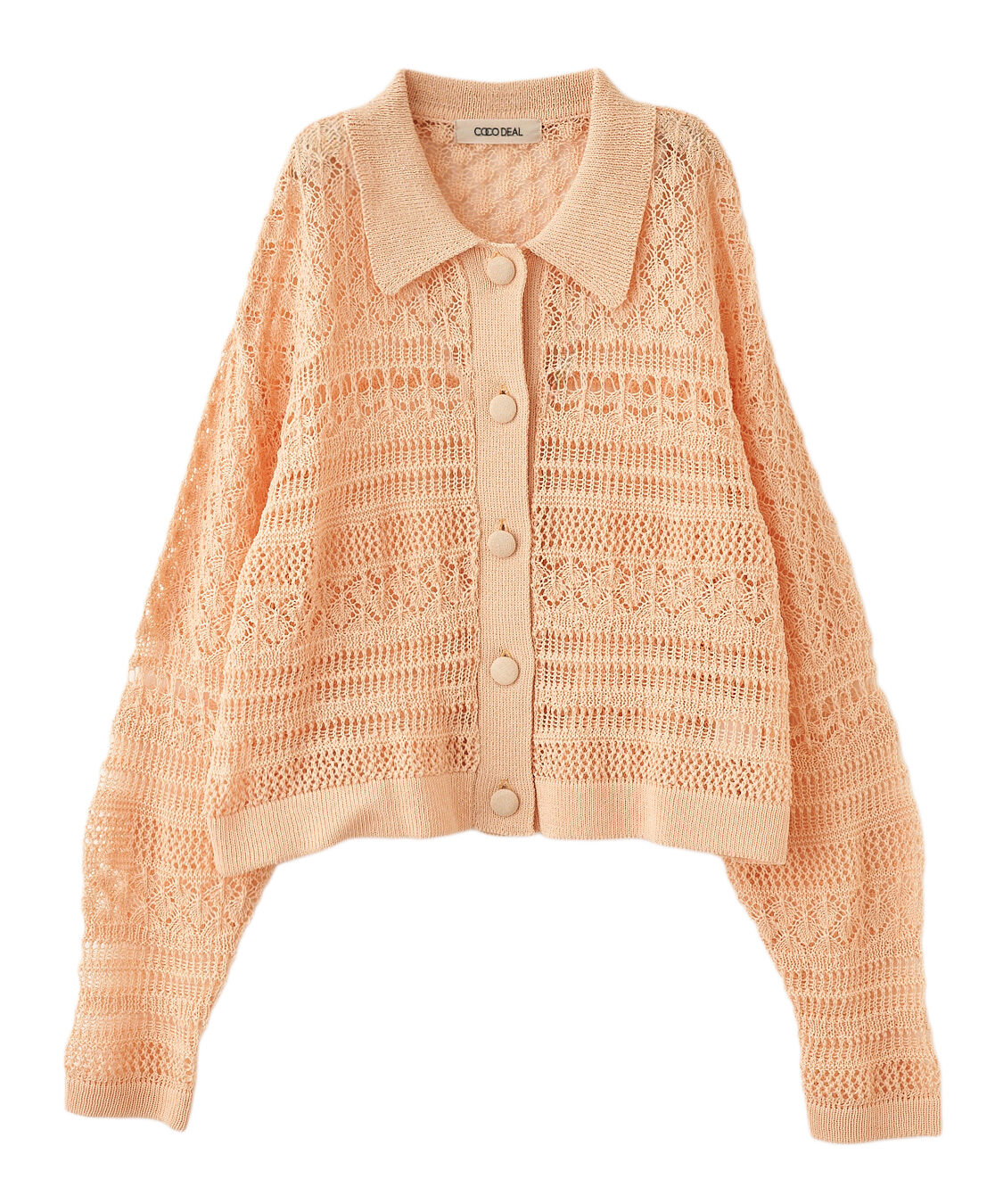 COCO DEAL「レース編みニットシャツ」|シャツ・ブラウス|