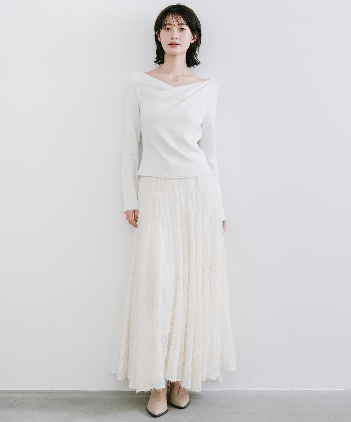 COCO DEAL「アシメネックオフショルダーカットソー」|Tシャツ・カットソー|