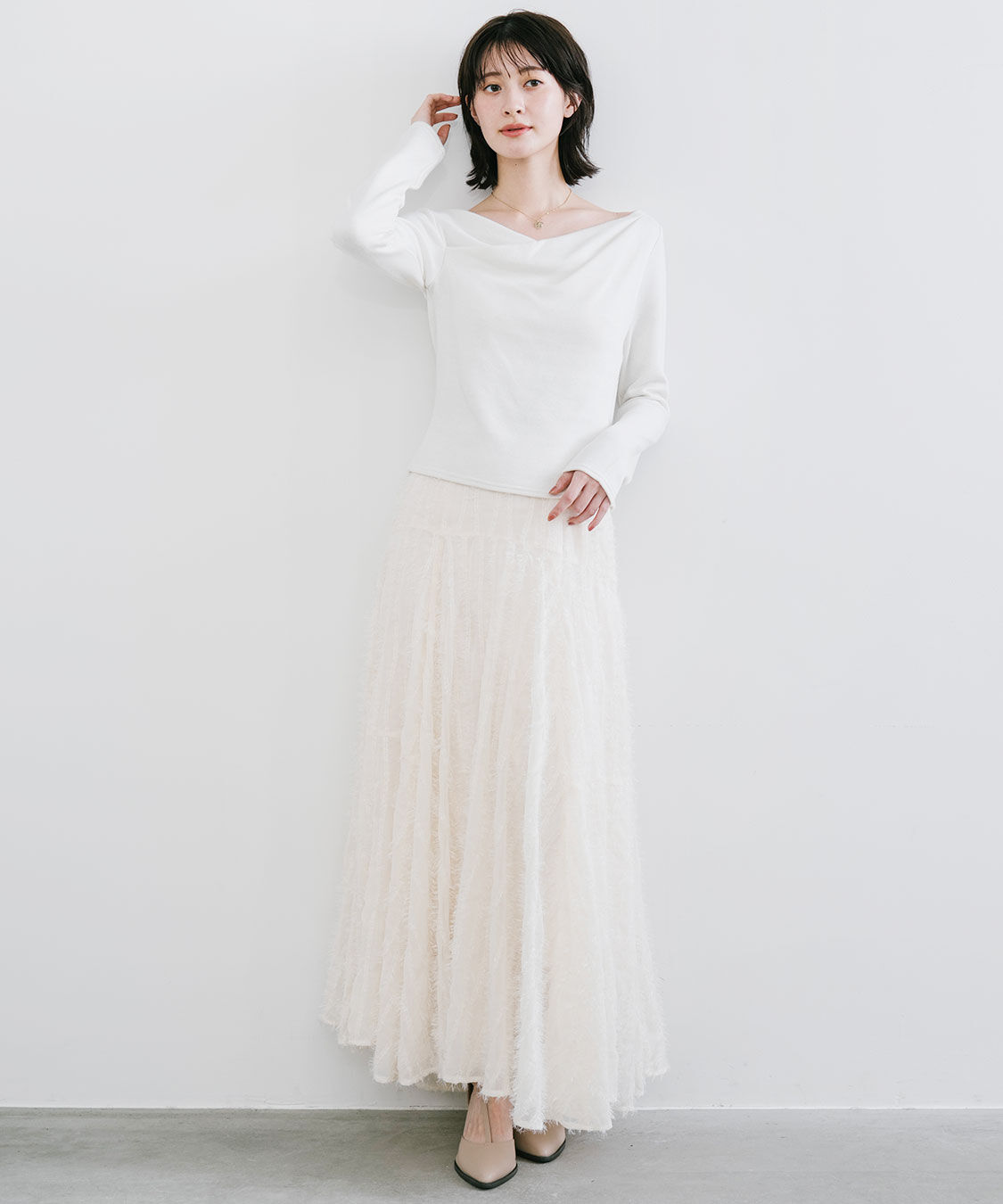 COCO DEAL「アシメネックオフショルダーカットソー」|Tシャツ・カットソー|