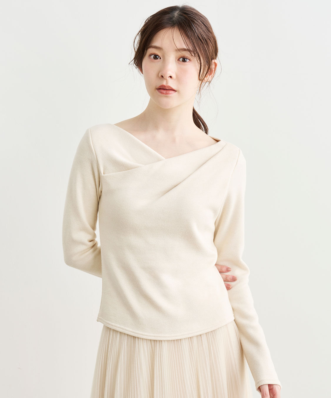 COCO DEAL「アシメネックオフショルダーカットソー」|Tシャツ・カットソー|