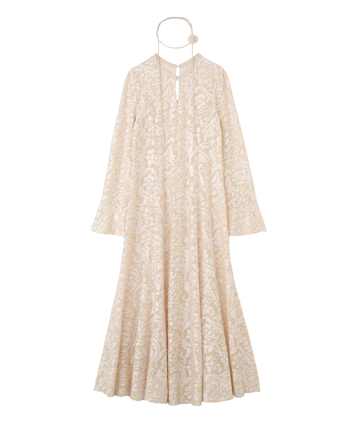 COCO DEAL「コサージュチョーカー付きオパールメッシュワンピース」|ワンピース|