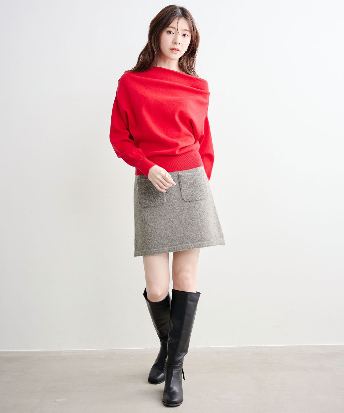 COCO DEAL「ドレープオフショルニット」|ニット・セーター|