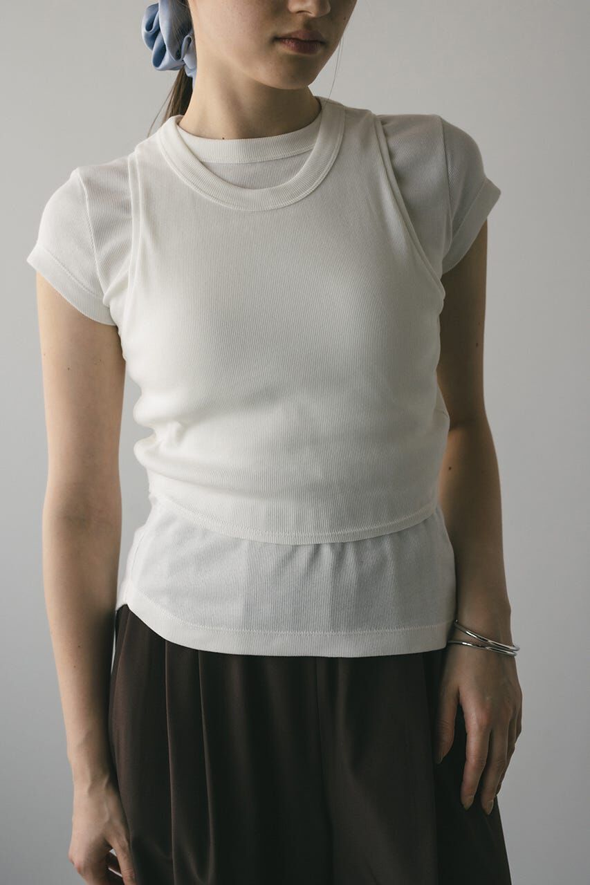 STYLEMIXER「ヘムラウンドタンクトップ」|タンクトップ|WHT