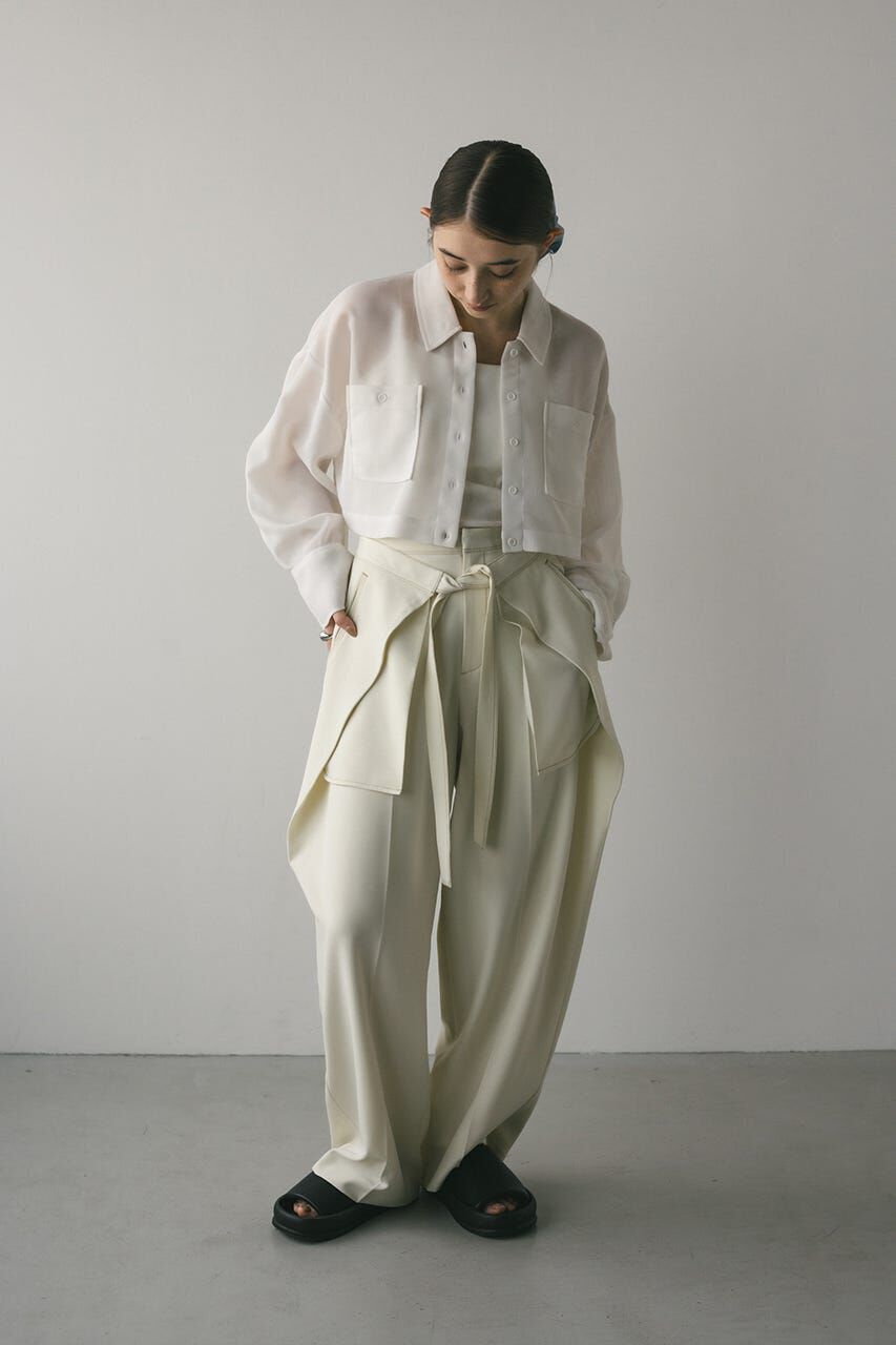 STYLEMIXER「ワイドスリーブメッシュショートシャツ」|シャツ・ブラウス|